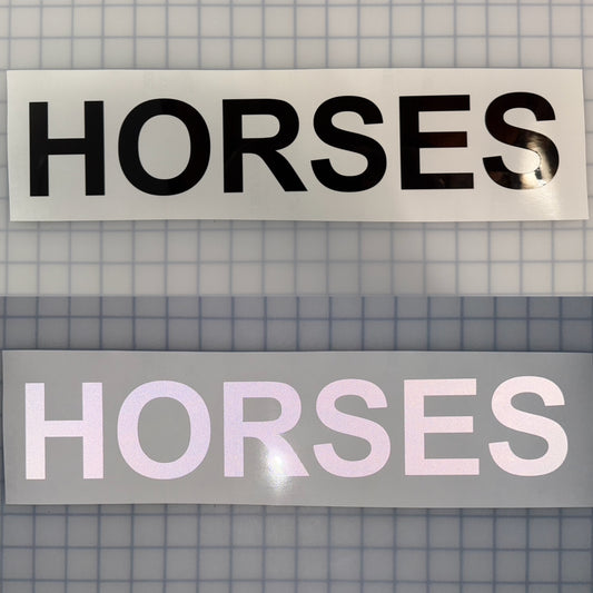 "HORSES" 3"x17" Reflective Decal Bold - Reflective Pro