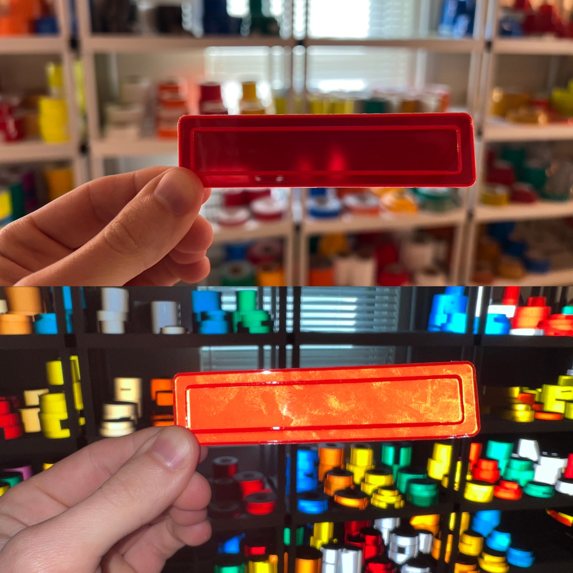 Oralite Reflective 1" x 4" Red Rectangles Hot Dots (16 Per Sheet) - Reflective Pro