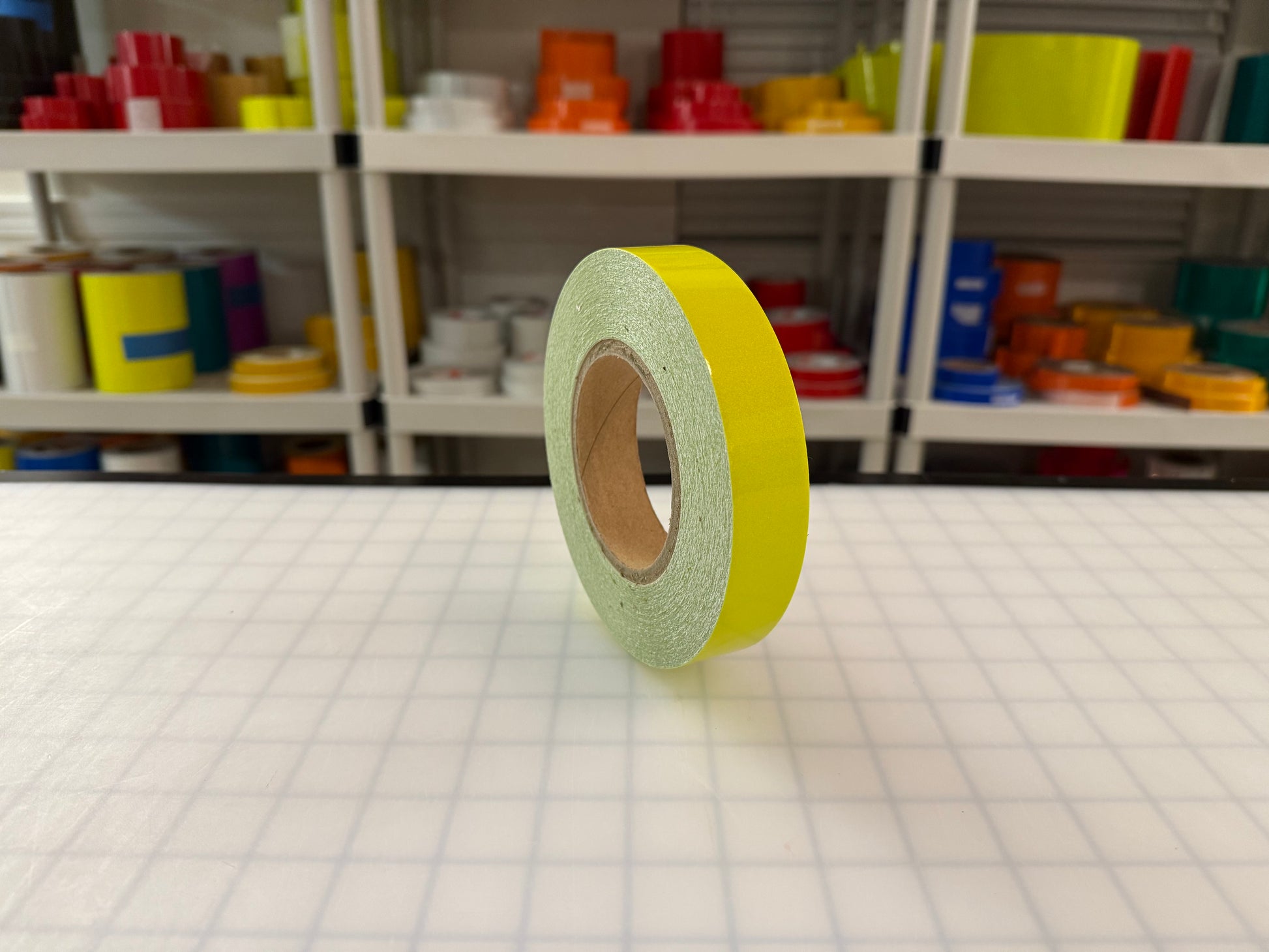 1" Inch Fluorescent Lime Reflective Tape Nikkalite 48000 (Type 1 ELG) - Reflective Pro