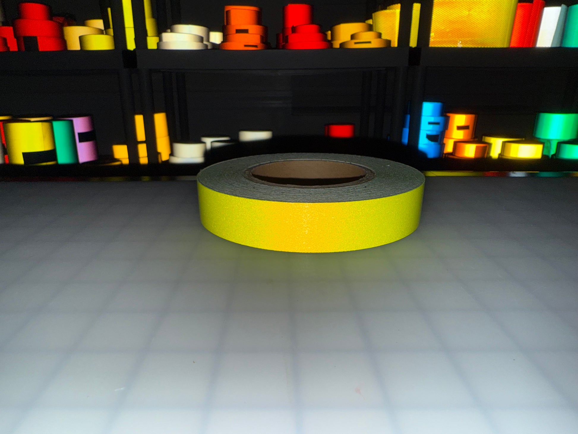 1" Inch Fluorescent Lime Reflective Tape Nikkalite 48000 (Type 1 ELG) - Reflective Pro
