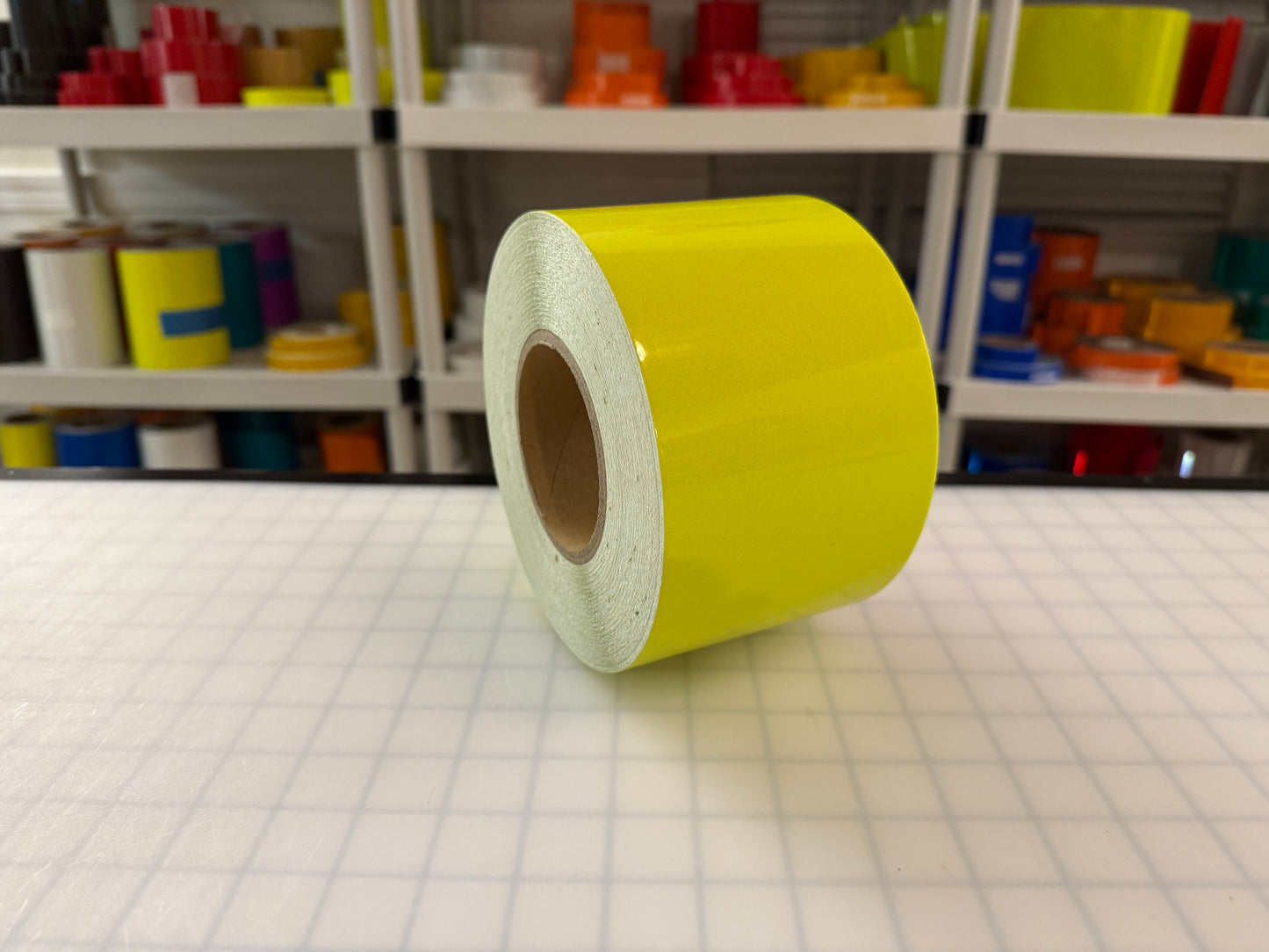 4" Inch Fluorescent Lime Reflective Tape Nikkalite 48000 (Type 1 ELG)