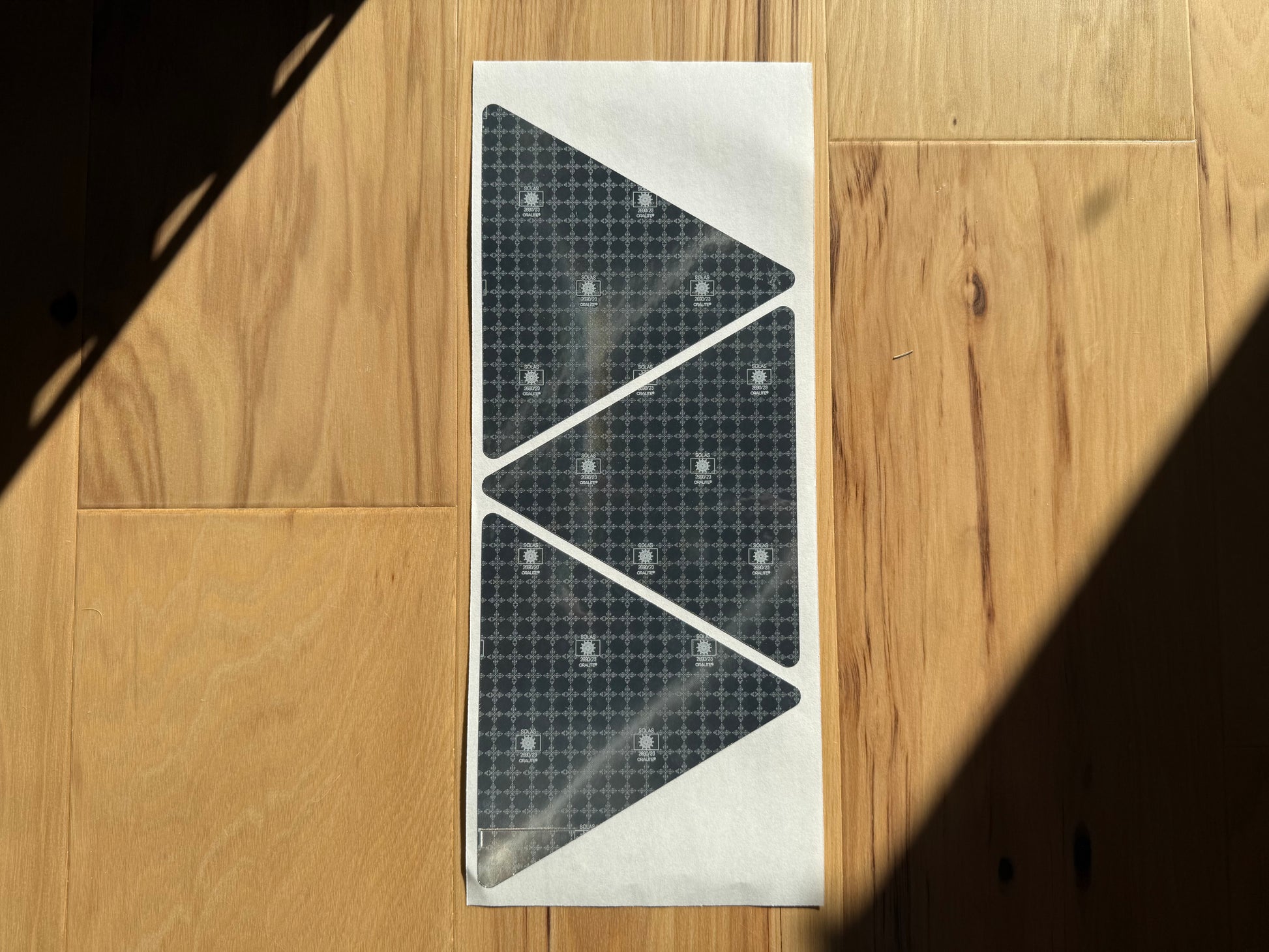 3 Oralite Reflective 5.5" x 6.3" SOLAS Triangles - Reflective Pro