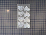 8 Oralite Reflective 2.5" x 2.85" SOLAS Hearts - Reflective Pro