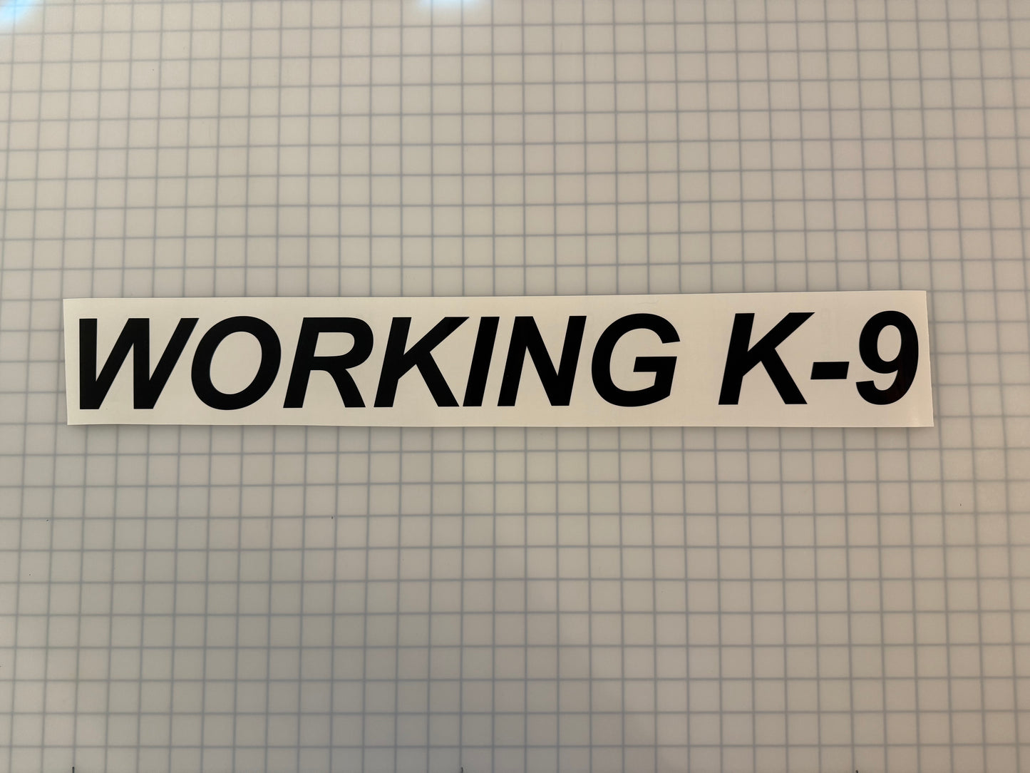 "WORKING K-9" 3"x26" Reflective Decal Italic - Reflective Pro