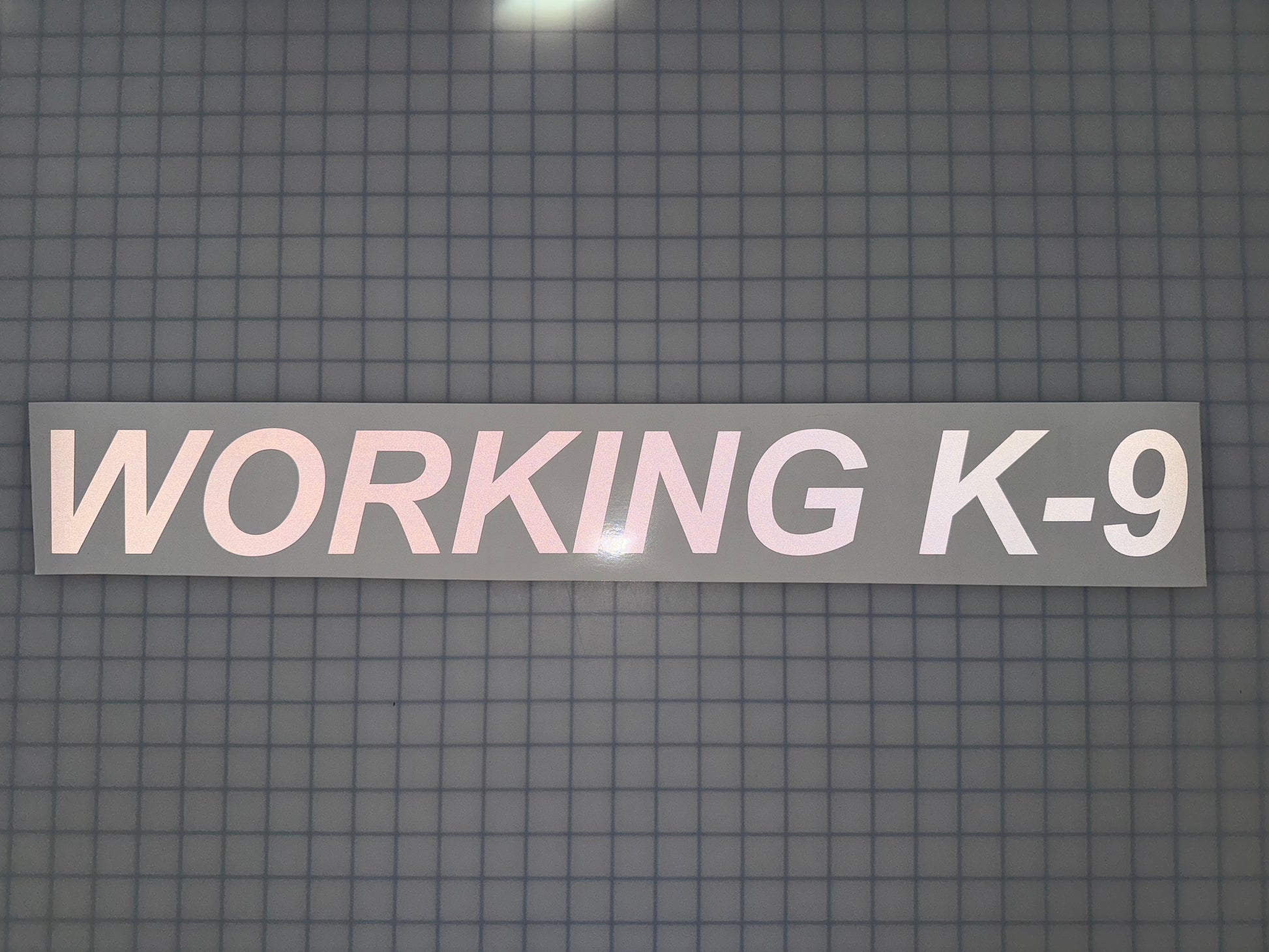 "WORKING K-9" 3"x26" Reflective Decal Italic - Reflective Pro