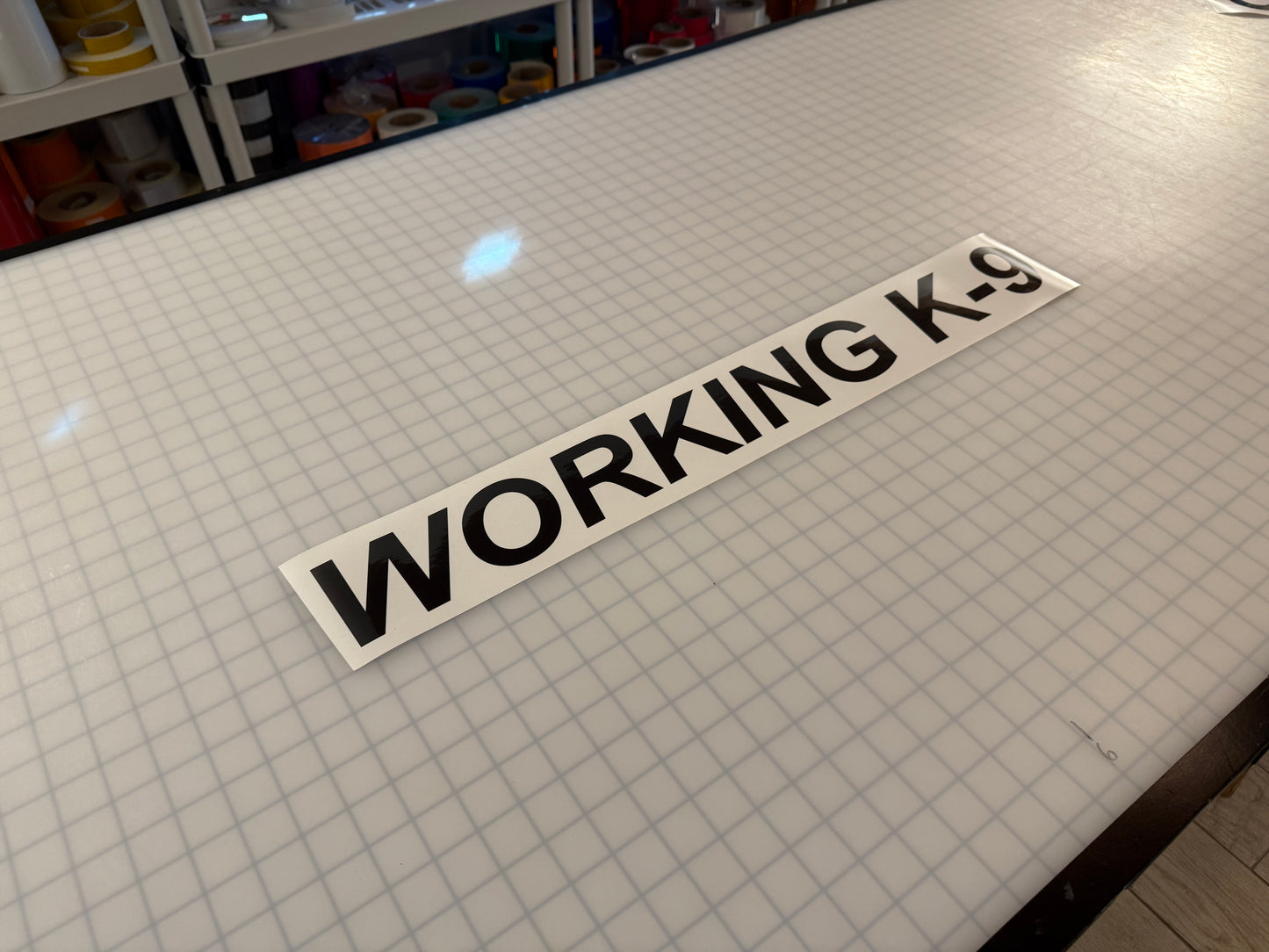 "WORKING K-9" 3"x26" Reflective Decal Italic - Reflective Pro