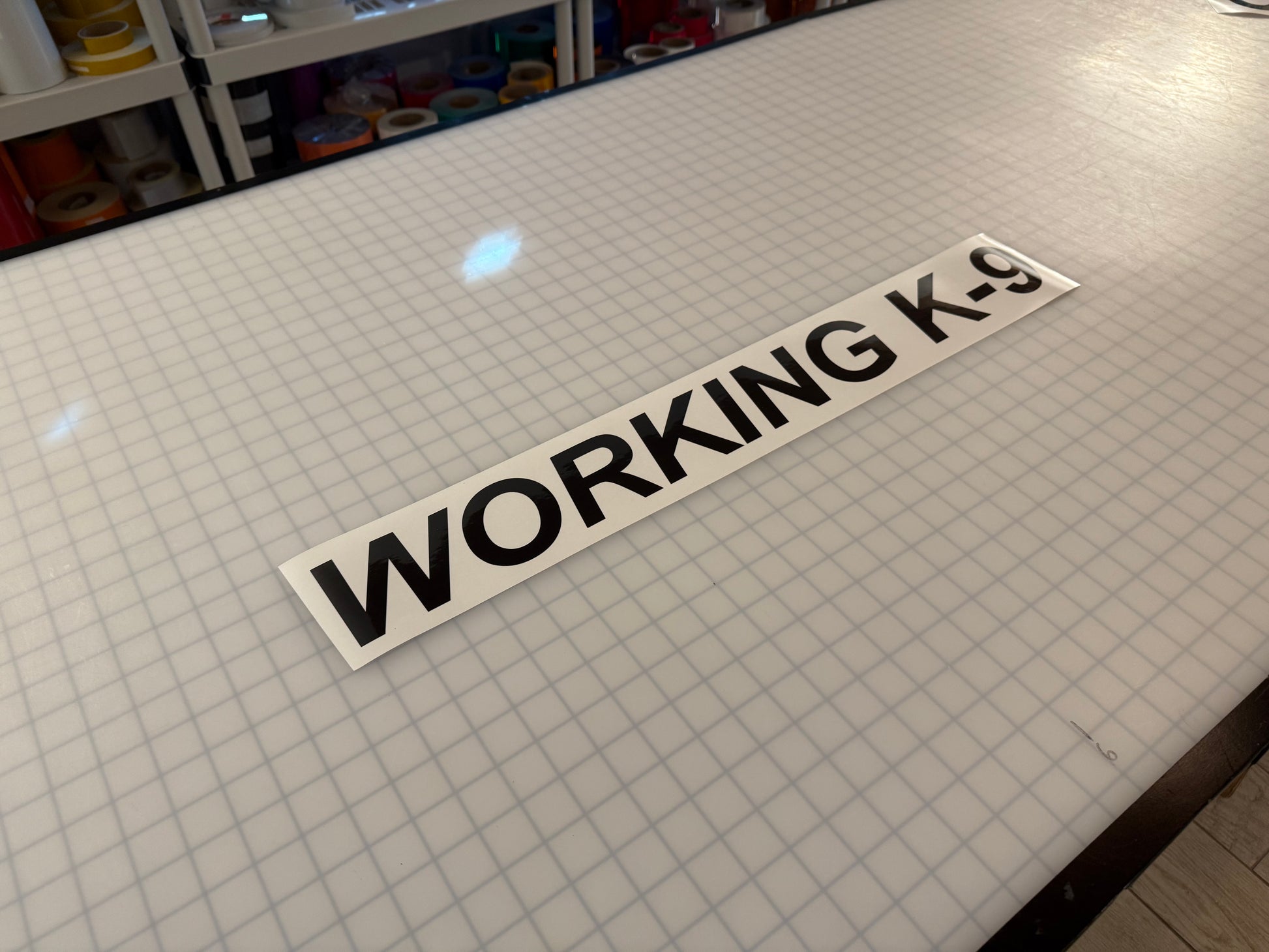 "WORKING K-9" 3"x26" Reflective Decal Italic - Reflective Pro