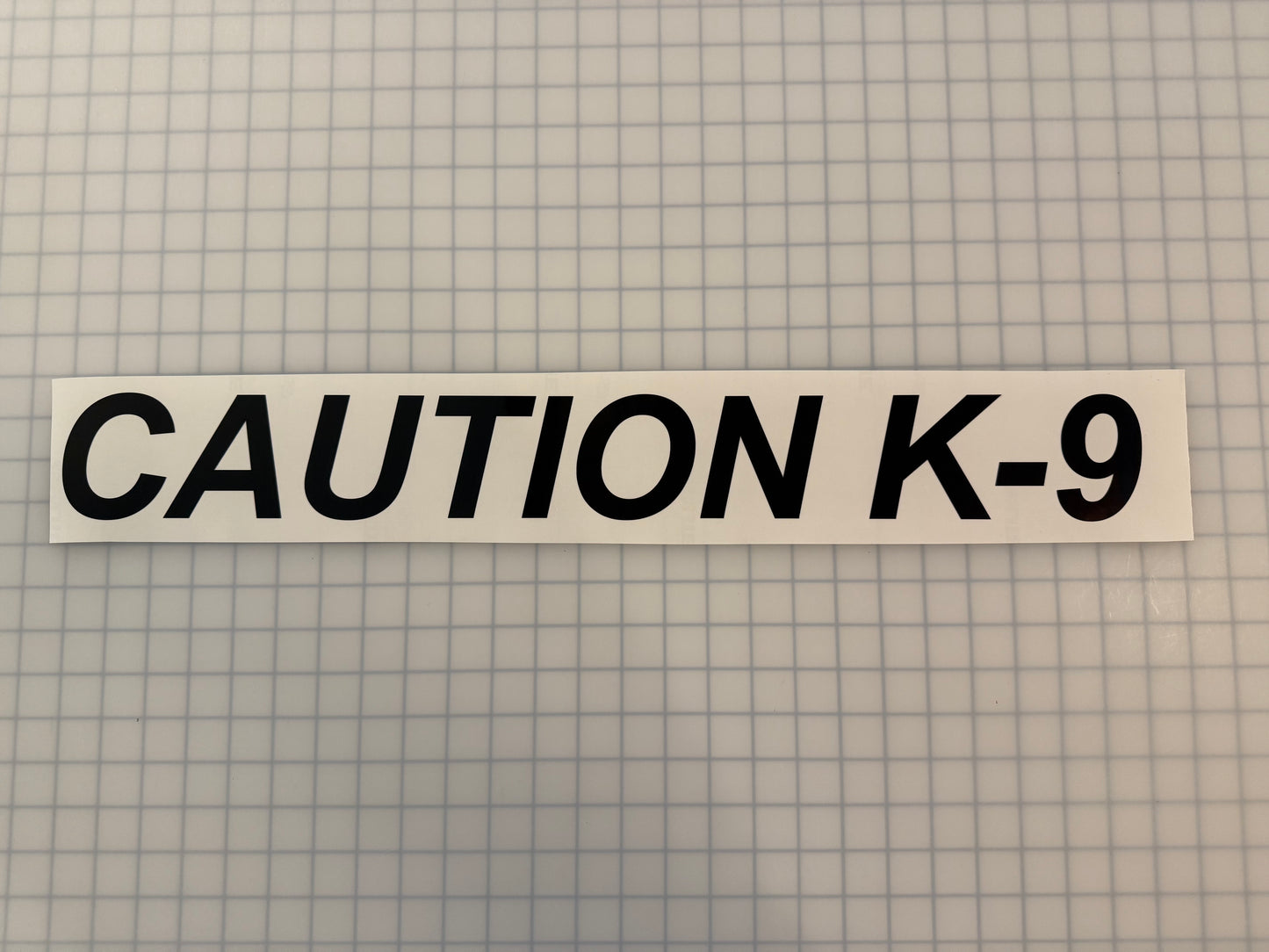 "CAUTION K-9" 3"x25" Reflective Decal Italic - Reflective Pro