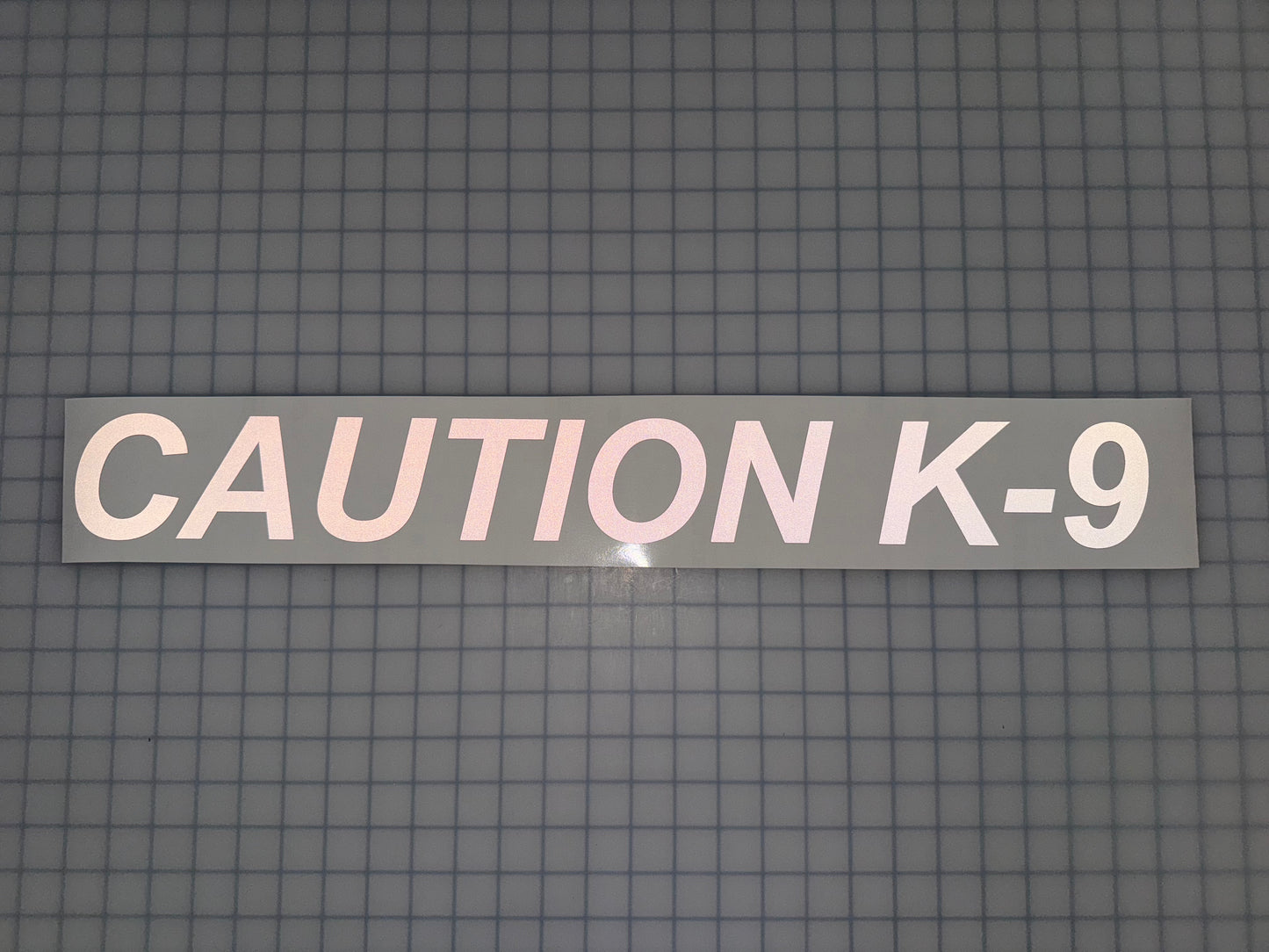 "CAUTION K-9" 3"x25" Reflective Decal Italic - Reflective Pro