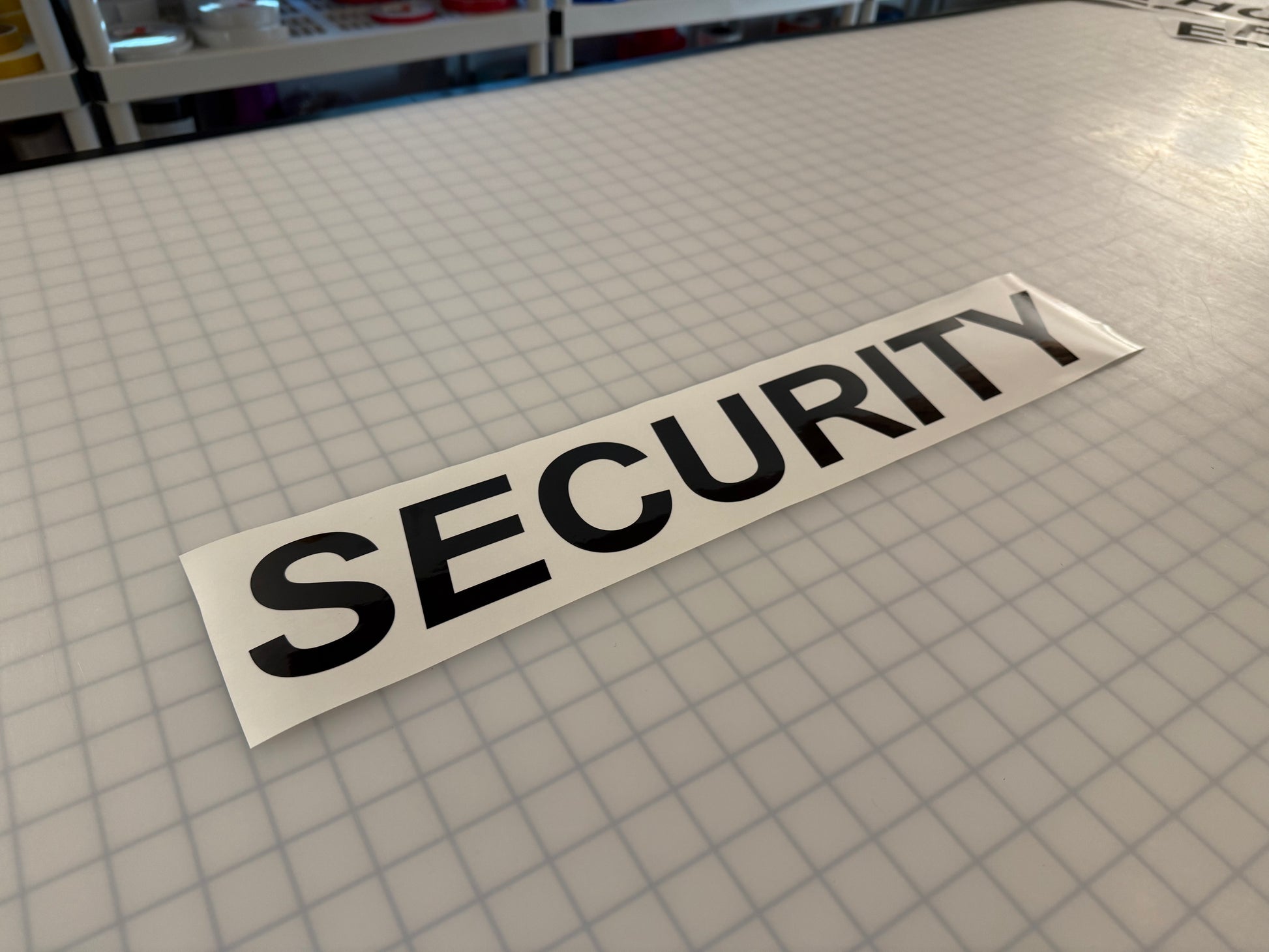 "SECURITY" 3"x20" Reflective Decal Italic - Reflective Pro