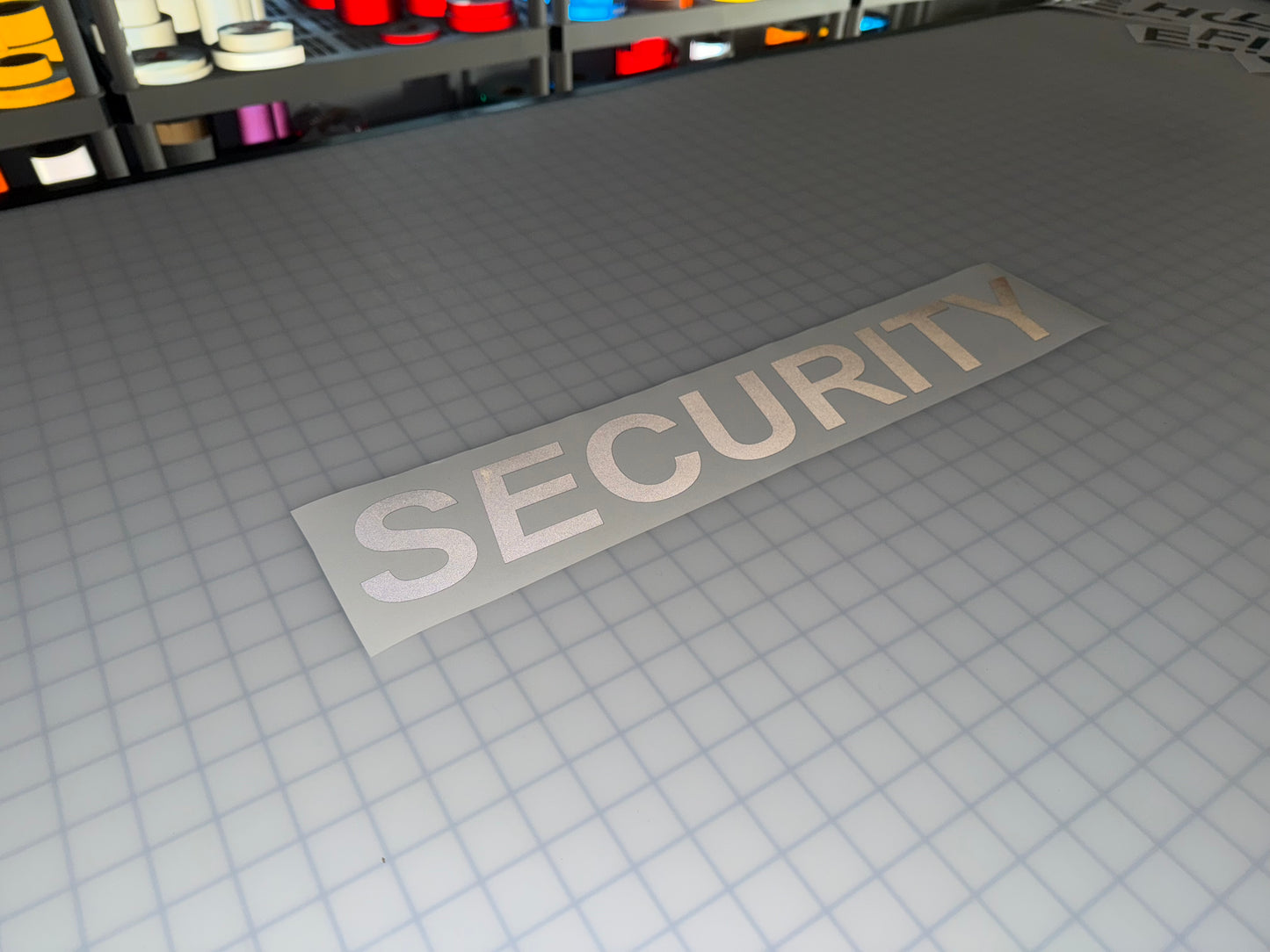"SECURITY" 3"x20" Reflective Decal Italic - Reflective Pro