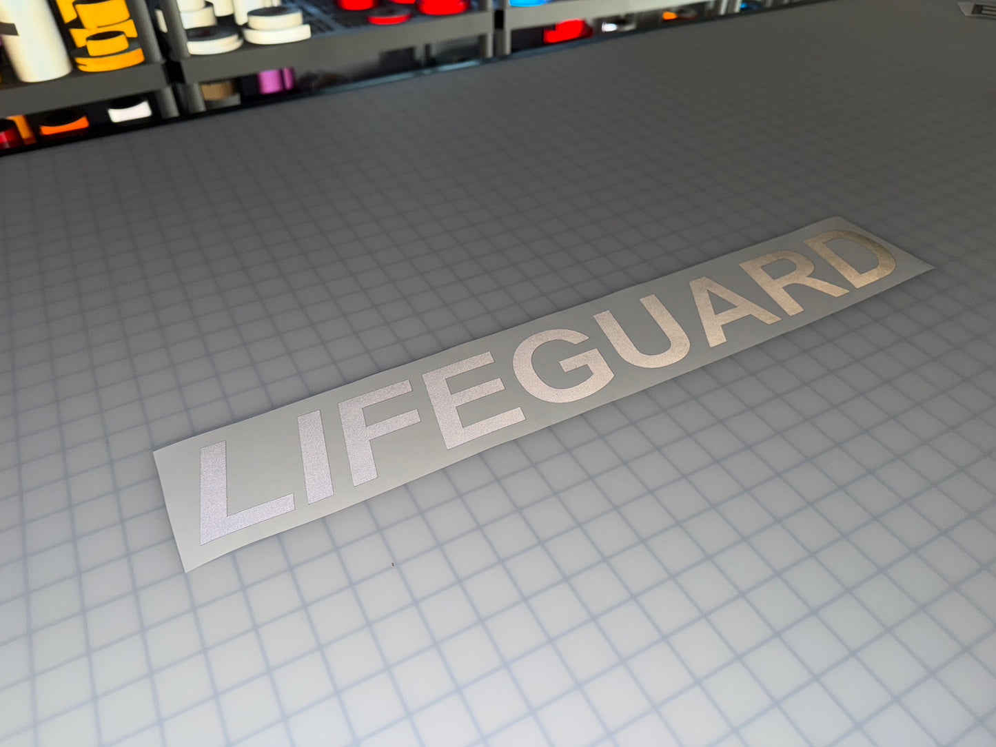 "LIFEGUARD" 3"x23" Reflective Decal Italic - Reflective Pro