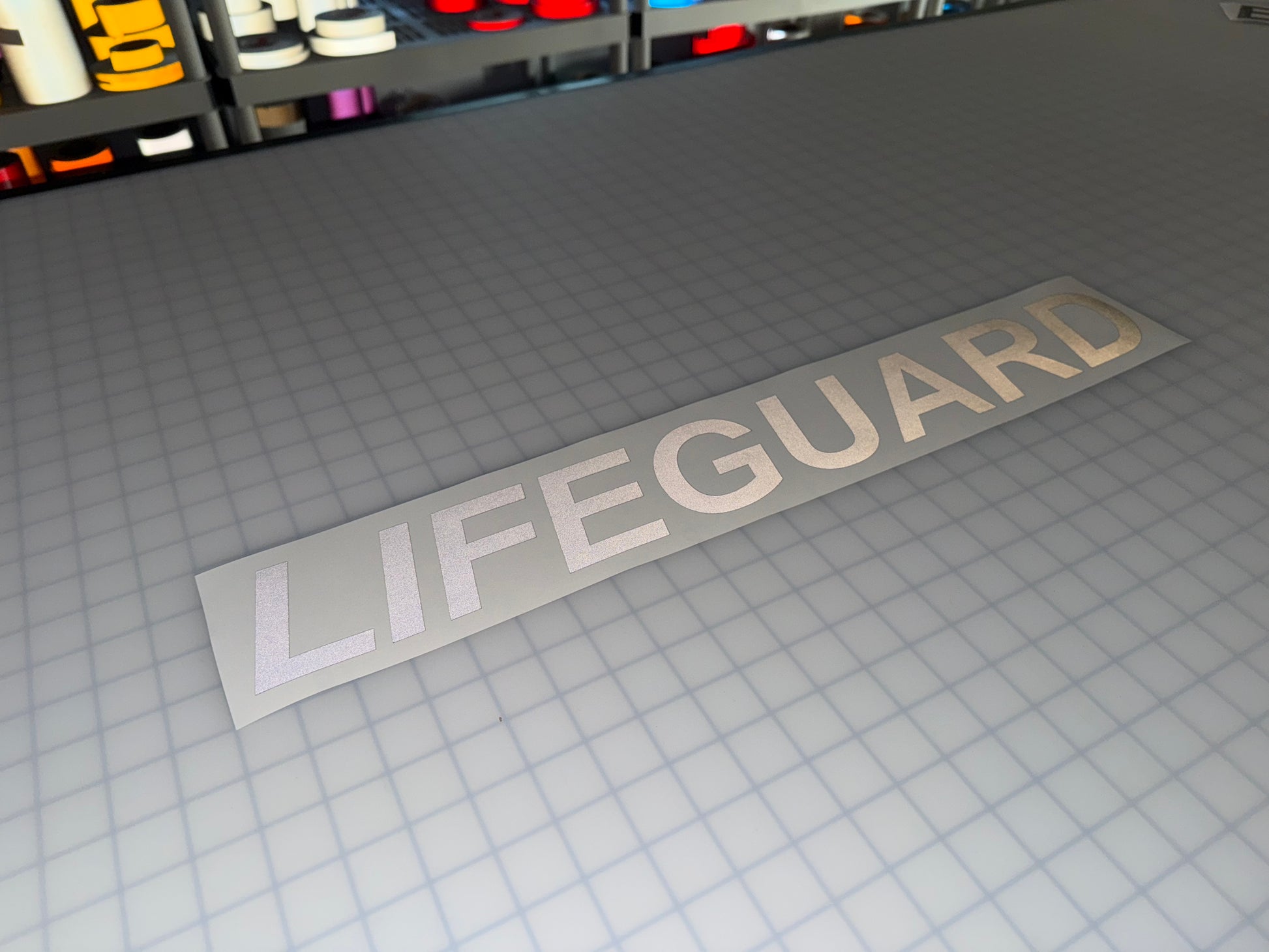 "LIFEGUARD" 3"x23" Reflective Decal Italic - Reflective Pro