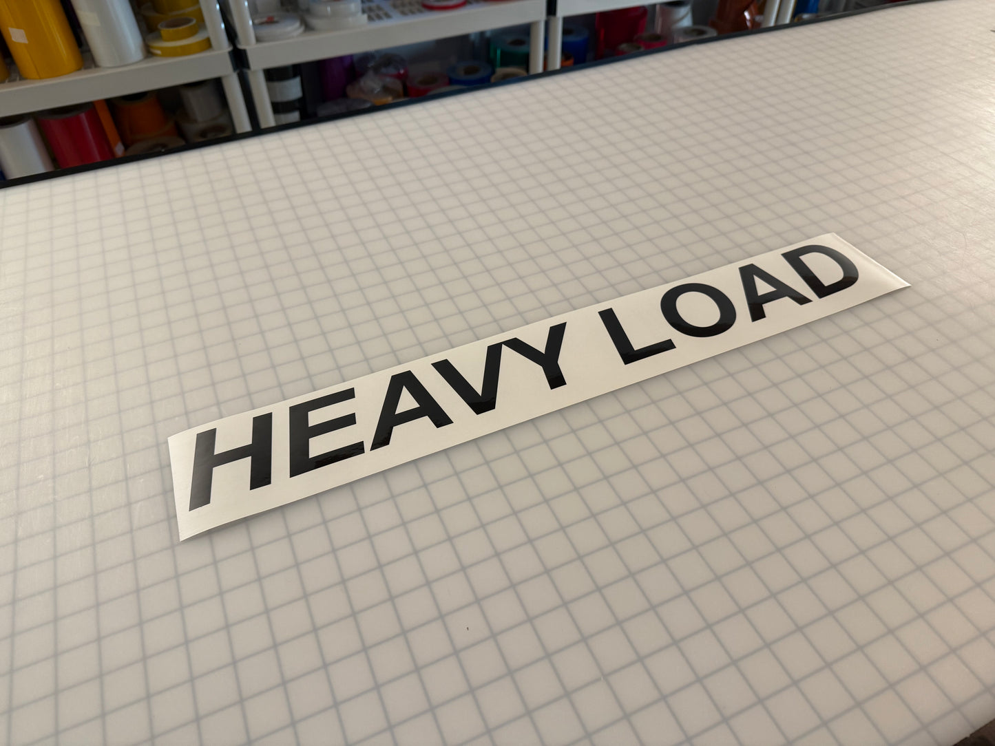 "HEAVY LOAD" 3"x26" Reflective Decal Italic - Reflective Pro