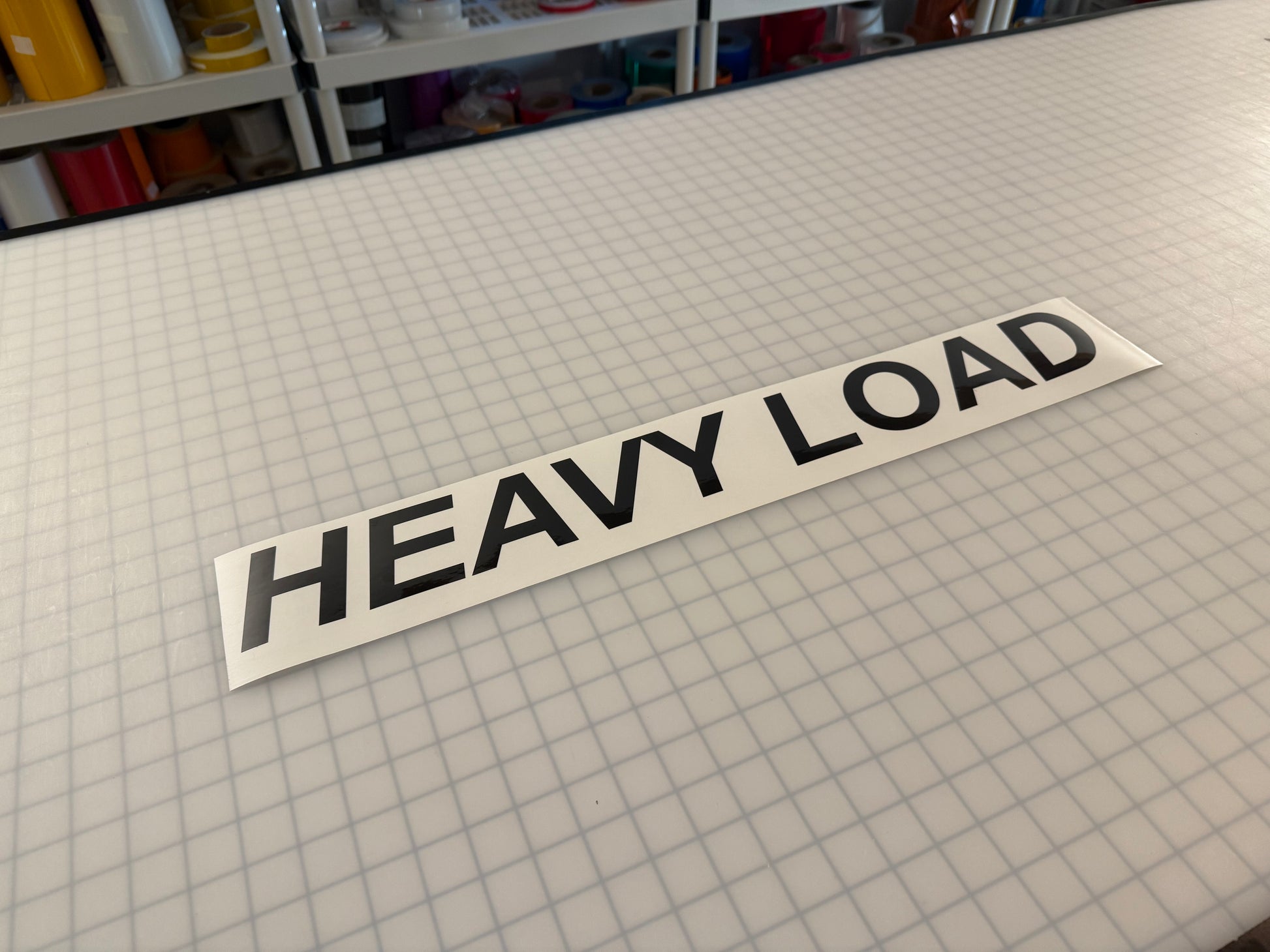 "HEAVY LOAD" 3"x26" Reflective Decal Italic - Reflective Pro