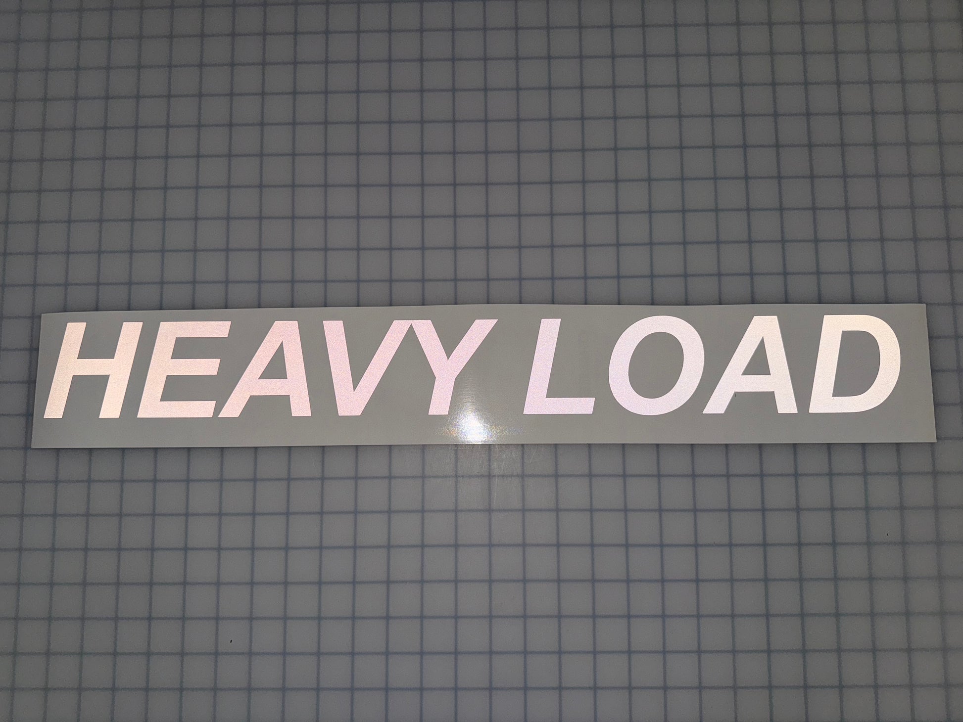 "HEAVY LOAD" 3"x26" Reflective Decal Italic - Reflective Pro