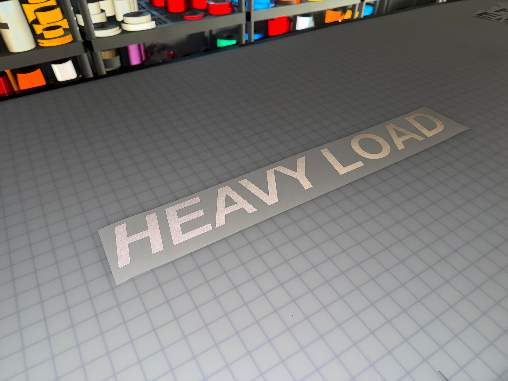 "HEAVY LOAD" 3"x26" Reflective Decal Italic - Reflective Pro
