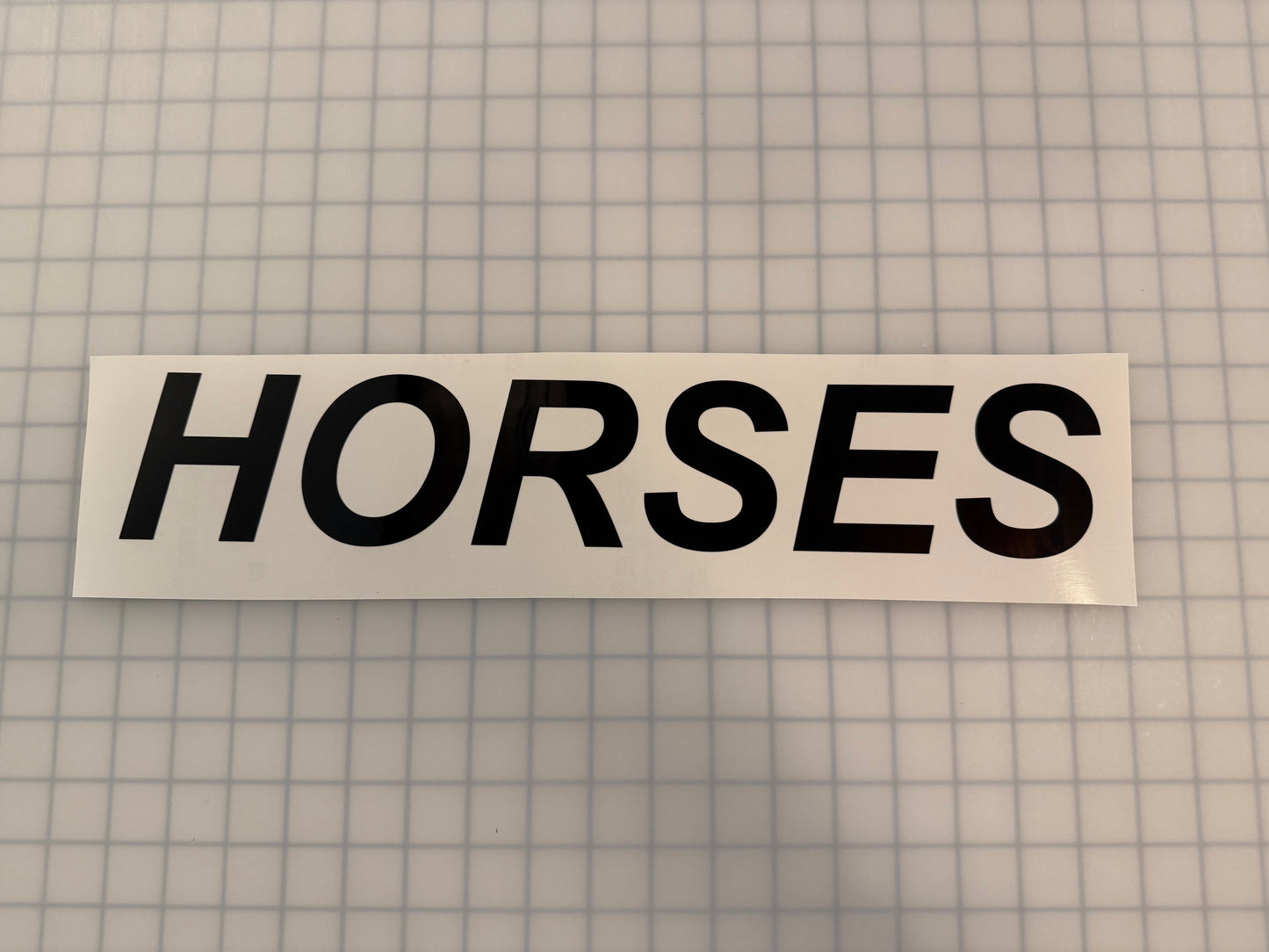 "HORSES" 3"x17" Reflective Decal Italic - Reflective Pro