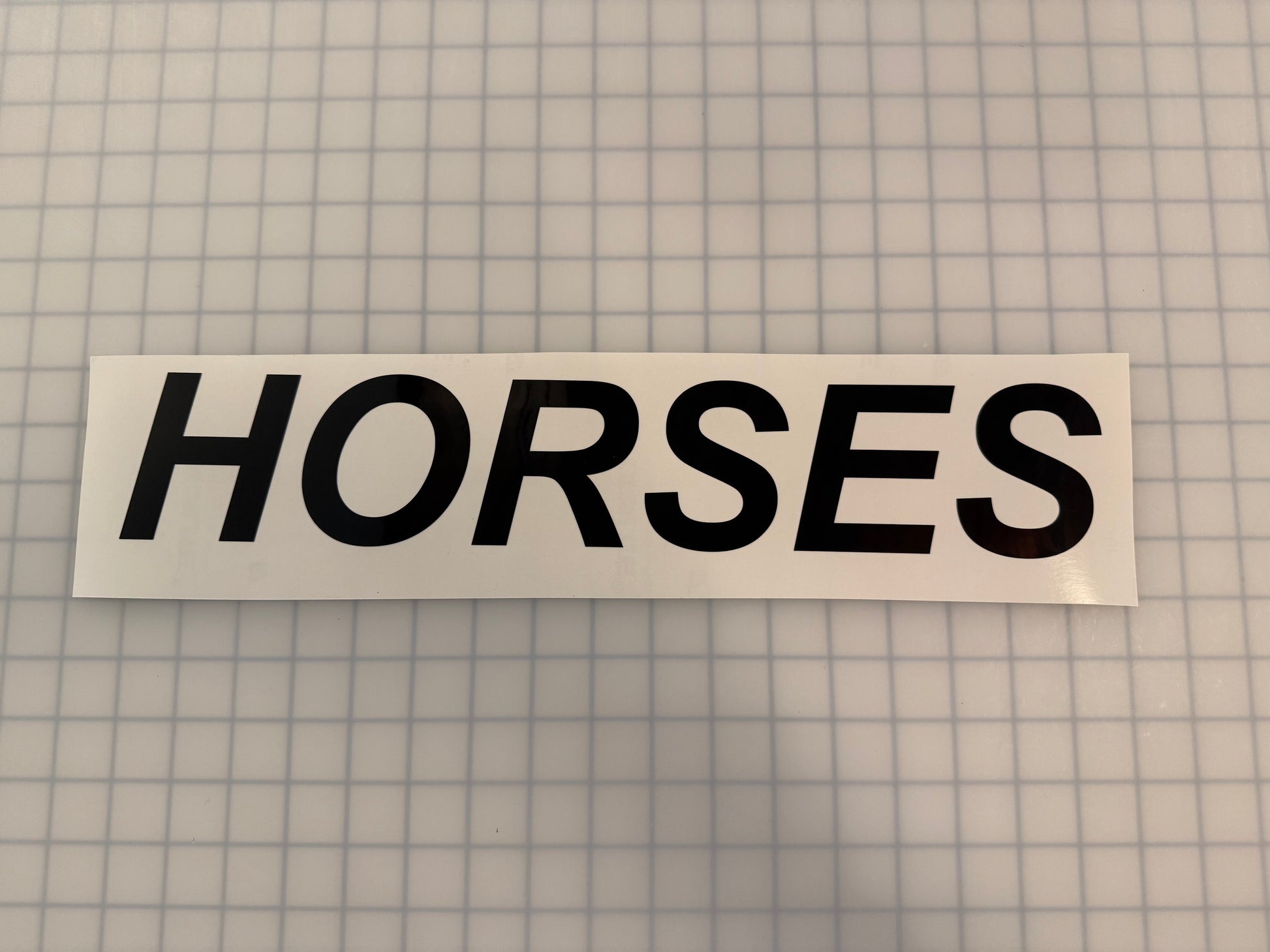 "HORSES" 3"x17" Reflective Decal Italic - Reflective Pro