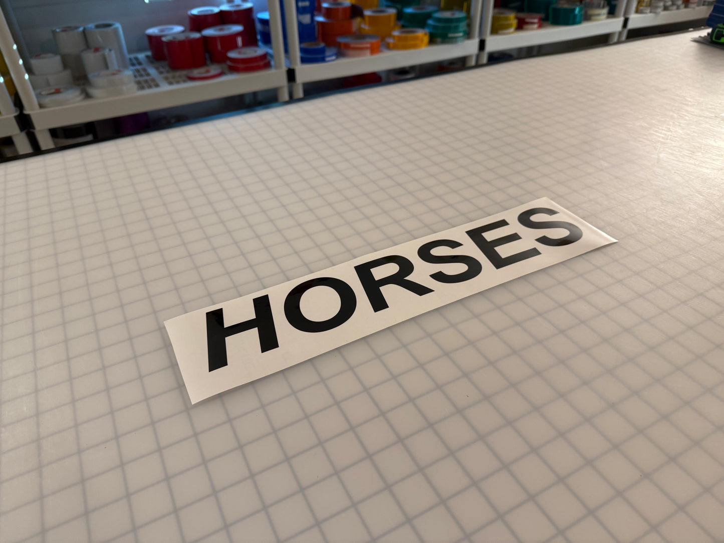 "HORSES" 3"x17" Reflective Decal Italic - Reflective Pro