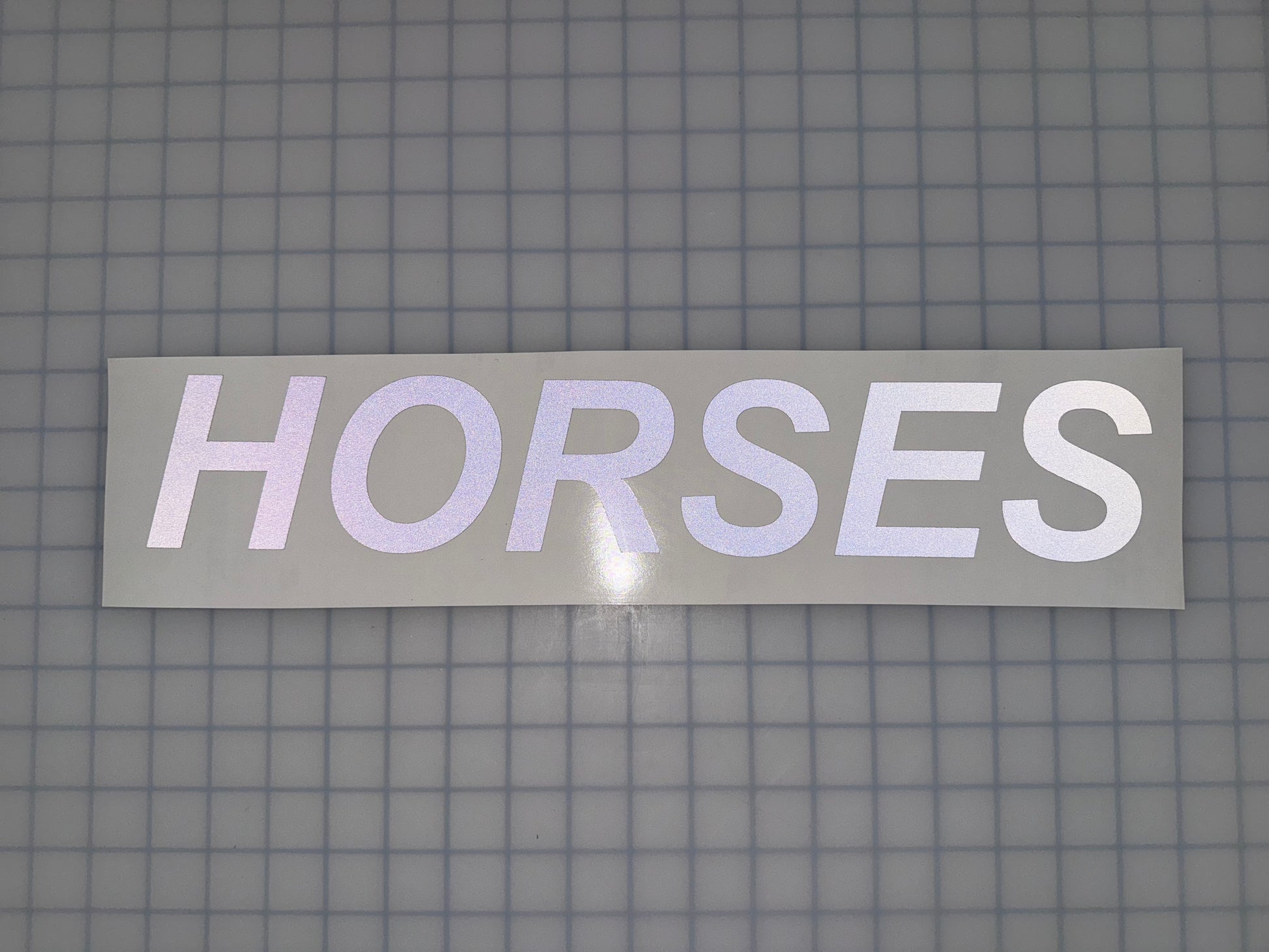 "HORSES" 3"x17" Reflective Decal Italic - Reflective Pro