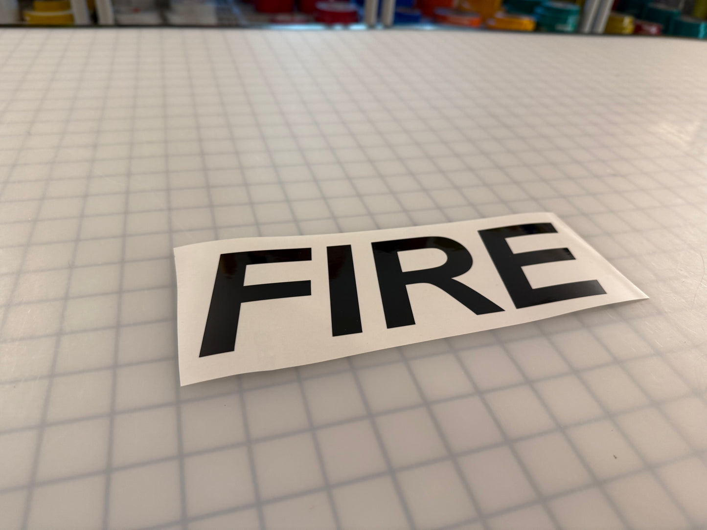 "FIRE" 3"x9" Reflective Decal Italic - Reflective Pro