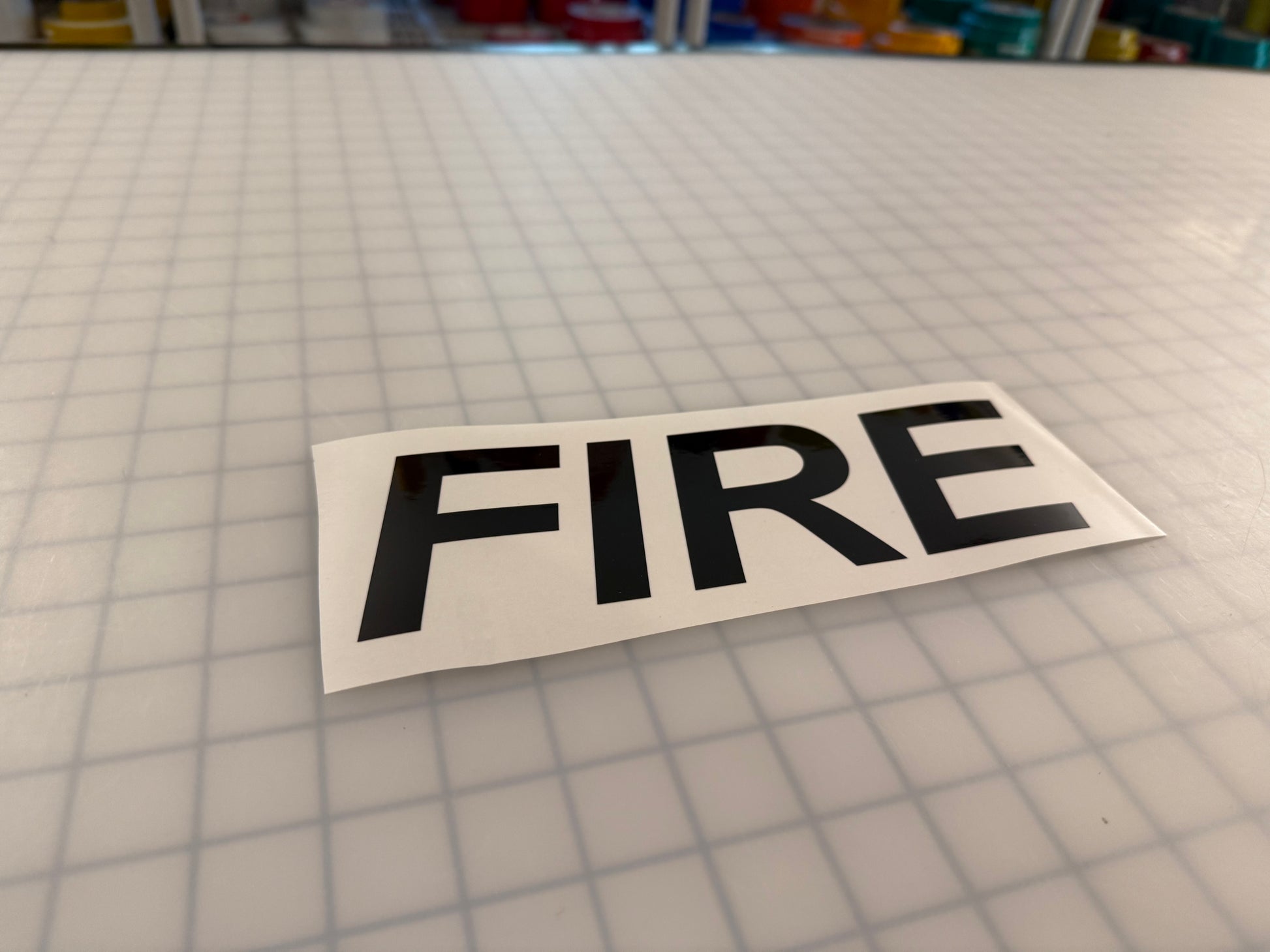 "FIRE" 3"x9" Reflective Decal Italic - Reflective Pro