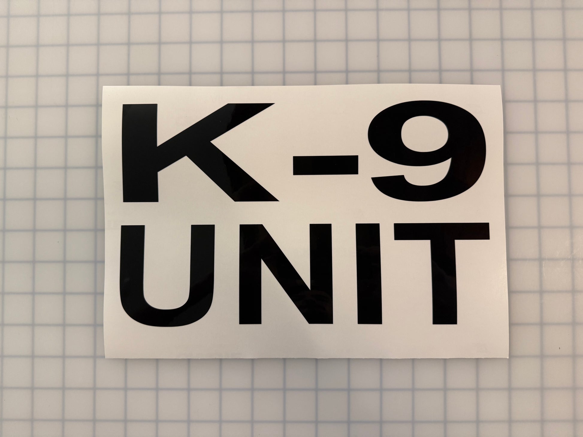 "K-9 UNIT" 7"x12" Reflective Decal Bold - Reflective Pro