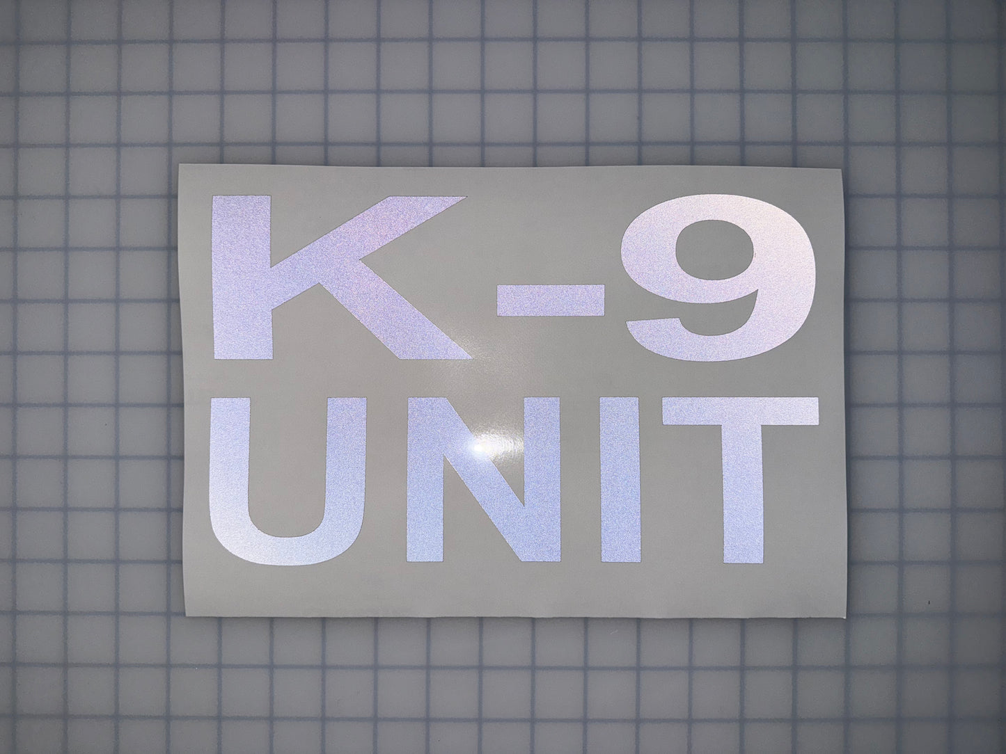 "K-9 UNIT" 7"x12" Reflective Decal Bold - Reflective Pro