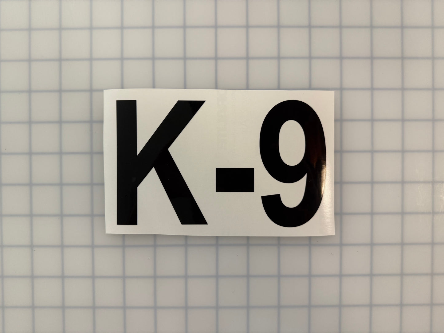 "K-9" 4"x7" Reflective Decal Bold