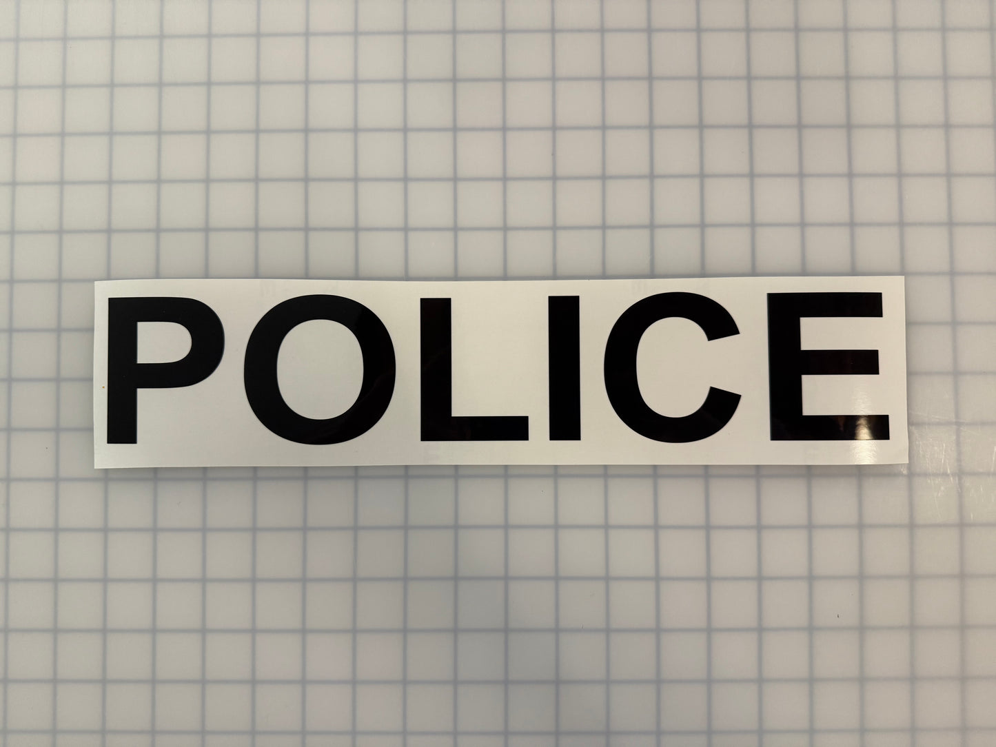 "POLICE" 3"x16"  Italic Reflective Decal Bold - Reflective Pro