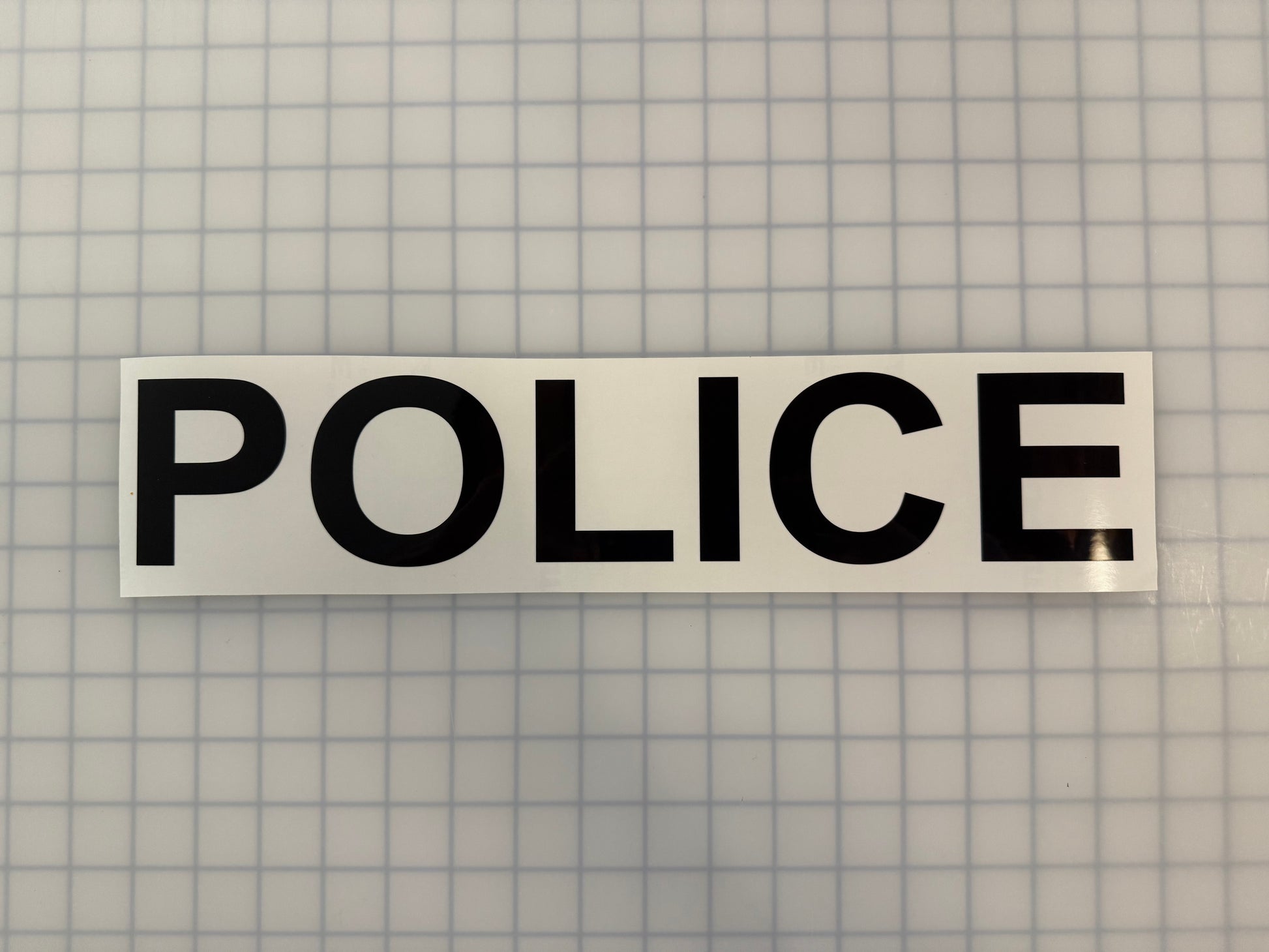 "POLICE" 3"x16"  Italic Reflective Decal Bold - Reflective Pro