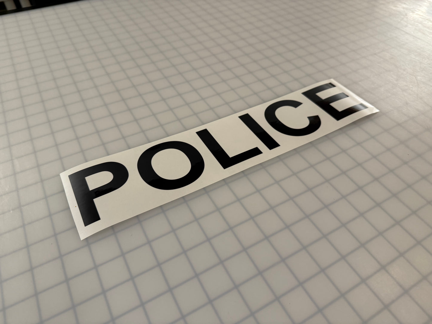 "POLICE" 3"x16"  Italic Reflective Decal Bold - Reflective Pro