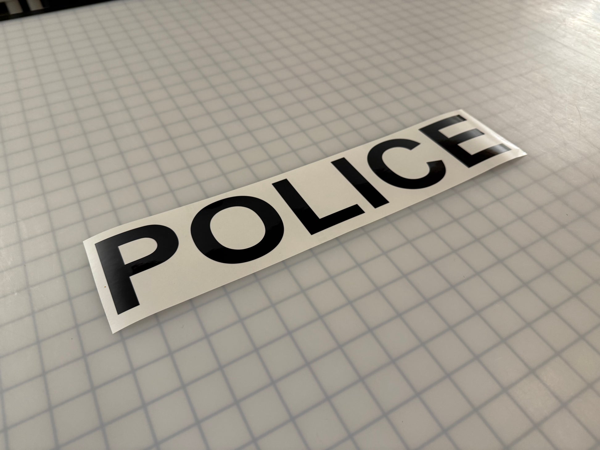 "POLICE" 3"x16"  Italic Reflective Decal Bold - Reflective Pro