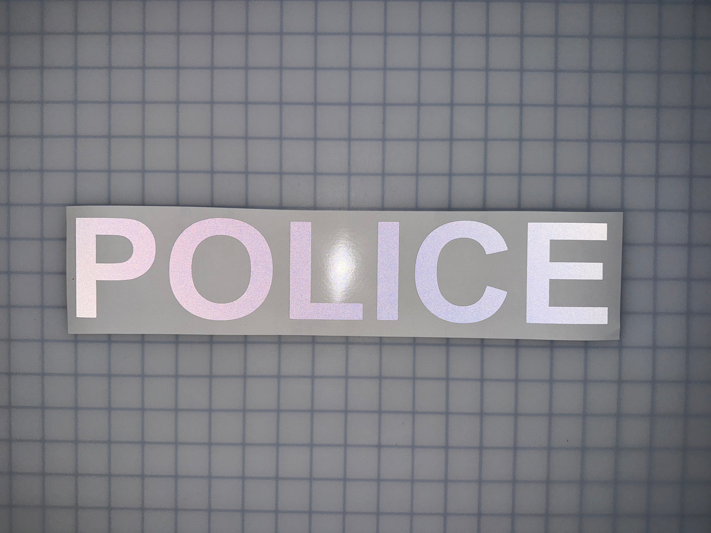 "POLICE" 3"x16"  Italic Reflective Decal Bold - Reflective Pro