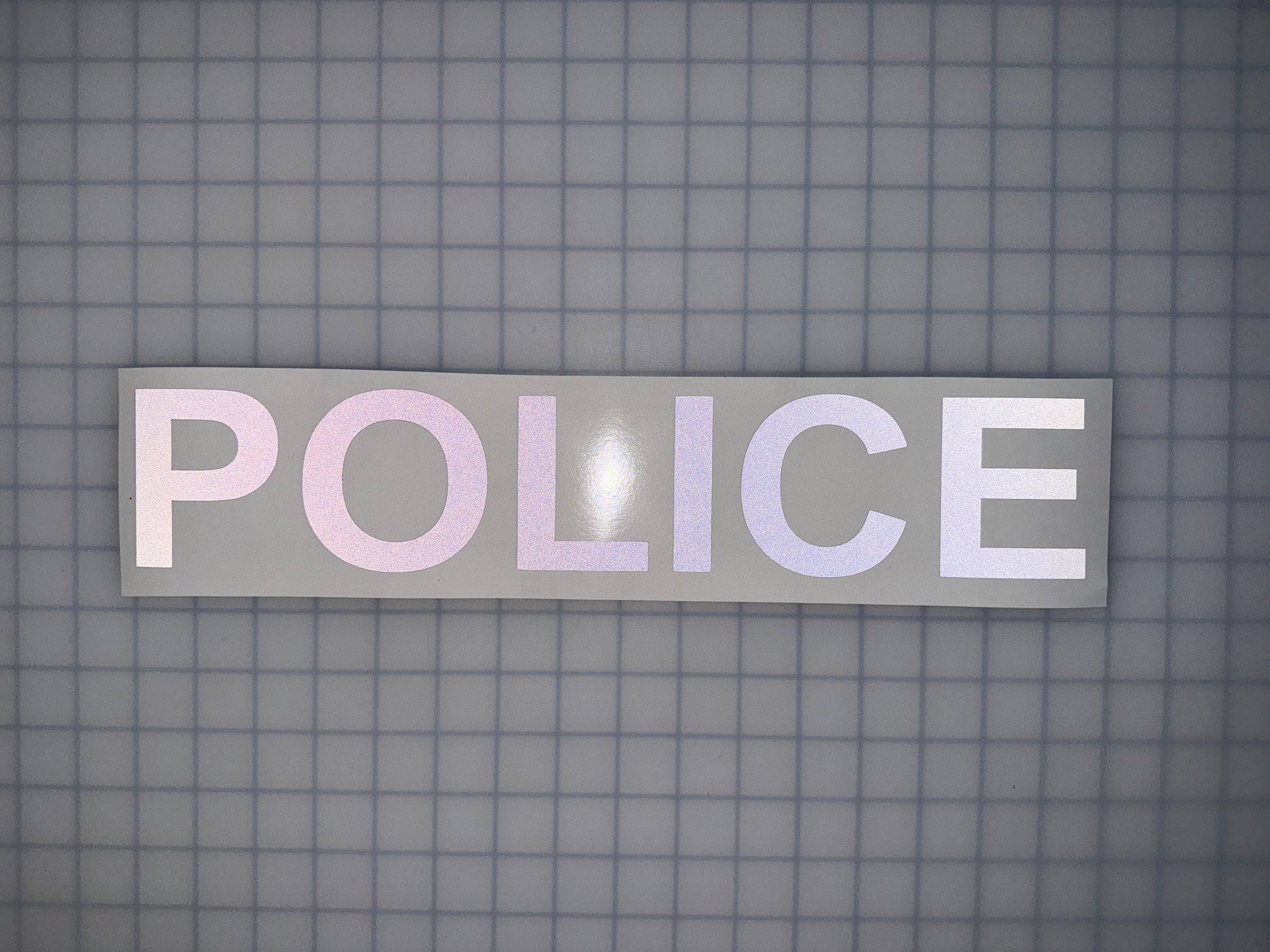 "POLICE" 3"x16"  Italic Reflective Decal Bold - Reflective Pro