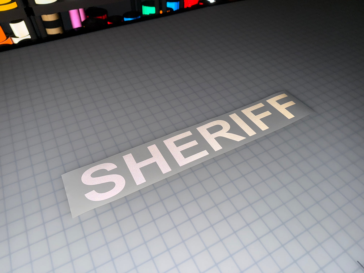 "SHERIFF" 3"x20" Reflective Decal Bold