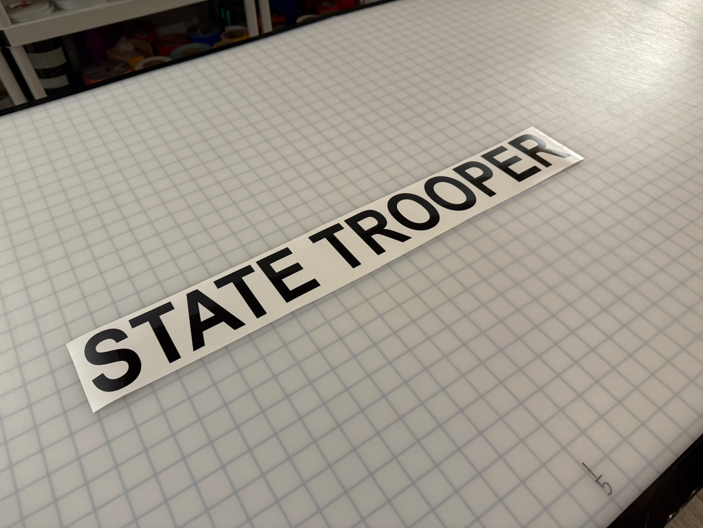 "STATE TROOPER" 3"x26" Reflective Decal Bold - Reflective Pro