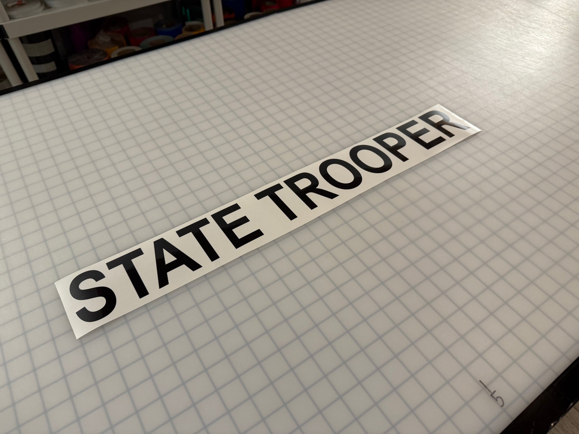 "STATE TROOPER" 3"x26" Reflective Decal Bold - Reflective Pro