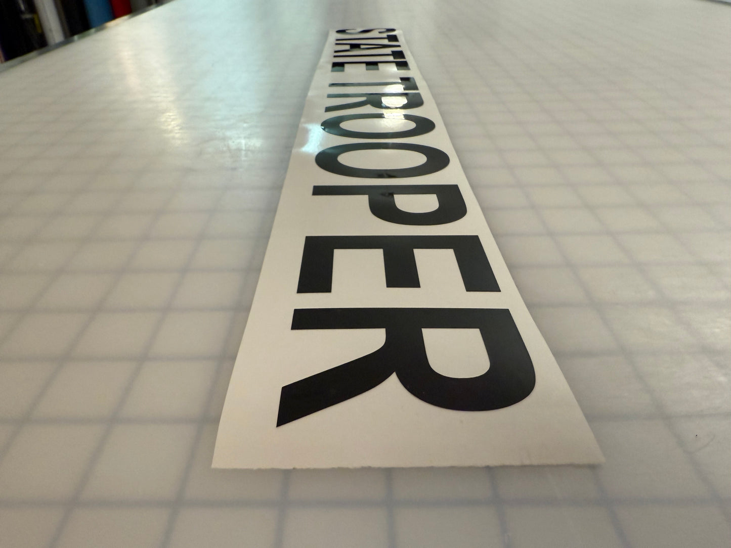 "STATE TROOPER" 3"x26" Reflective Decal Bold - Reflective Pro