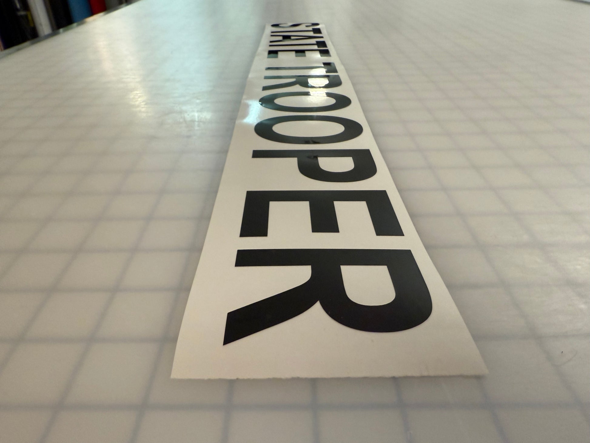 "STATE TROOPER" 3"x26" Reflective Decal Bold - Reflective Pro
