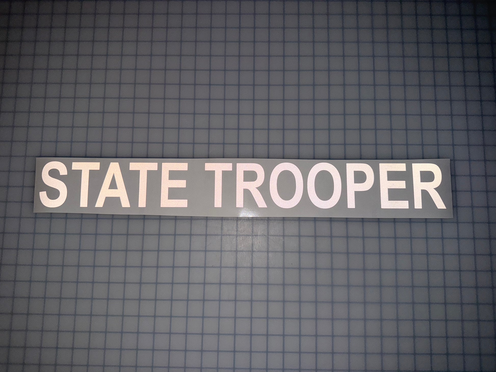 "STATE TROOPER" 3"x26" Reflective Decal Bold - Reflective Pro