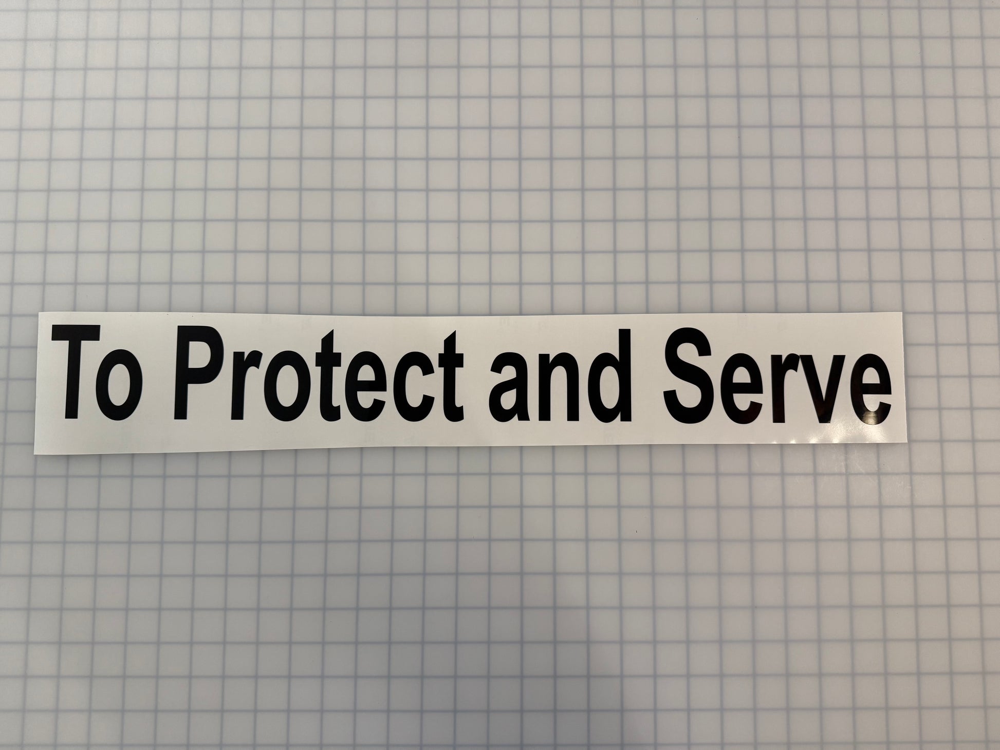"To Protect and Serve" 3"x26" Reflective Decal Bold - Reflective Pro