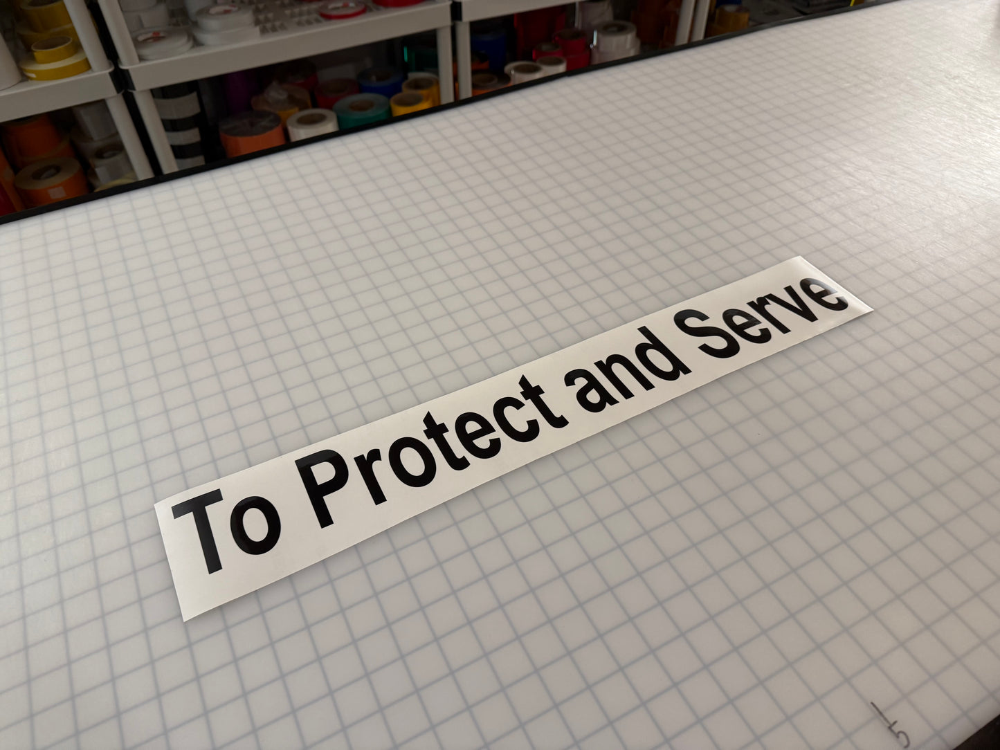 "To Protect and Serve" 3"x26" Reflective Decal Bold - Reflective Pro