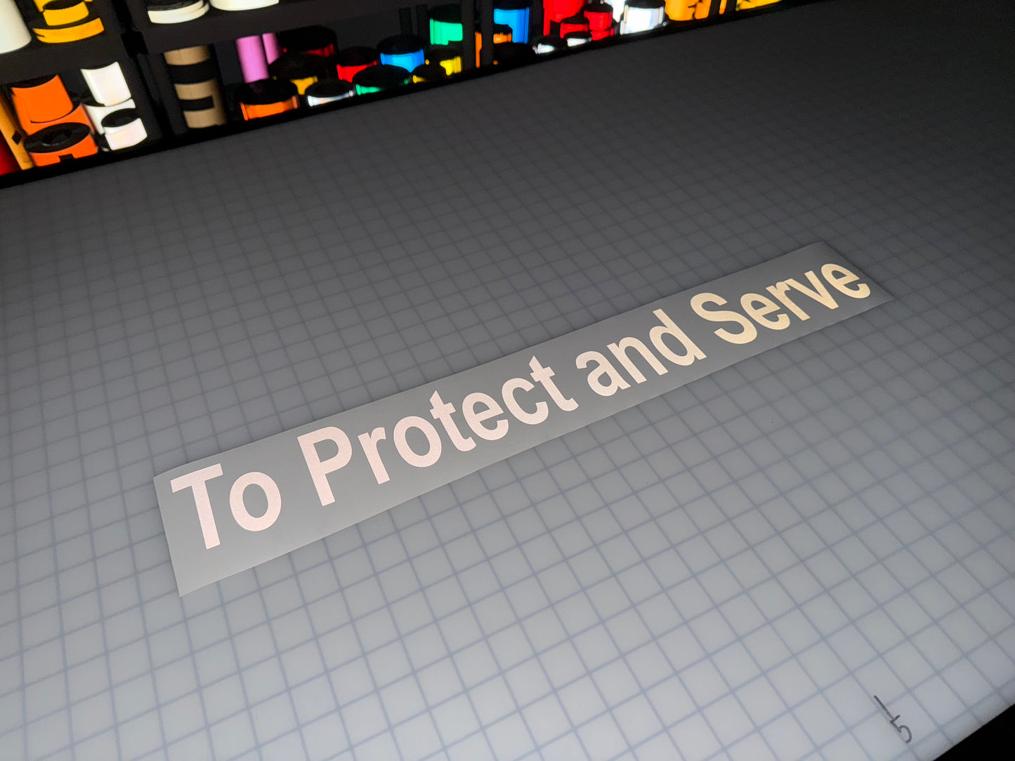 "To Protect and Serve" 3"x26" Reflective Decal Bold - Reflective Pro