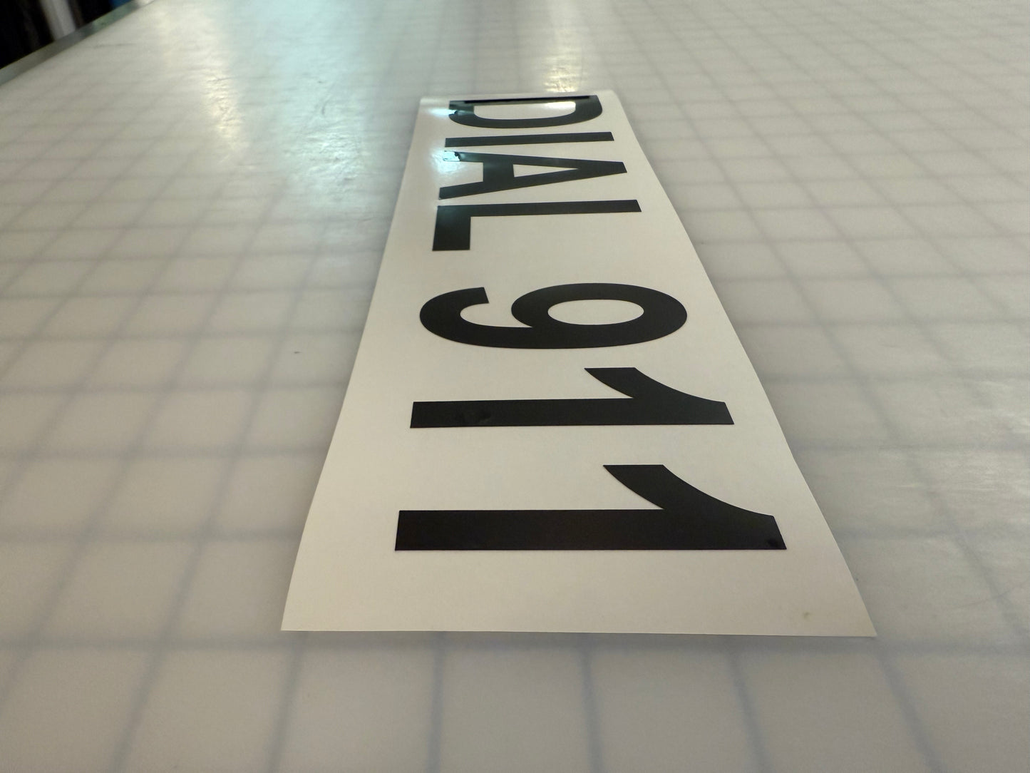 "DIAL 911" 3"x12" Reflective Decal Bold