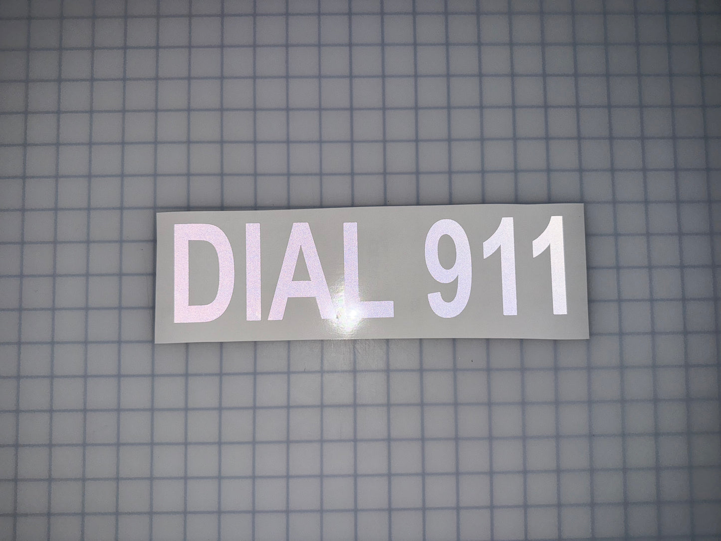 "DIAL 911" 3"x12" Reflective Decal Bold