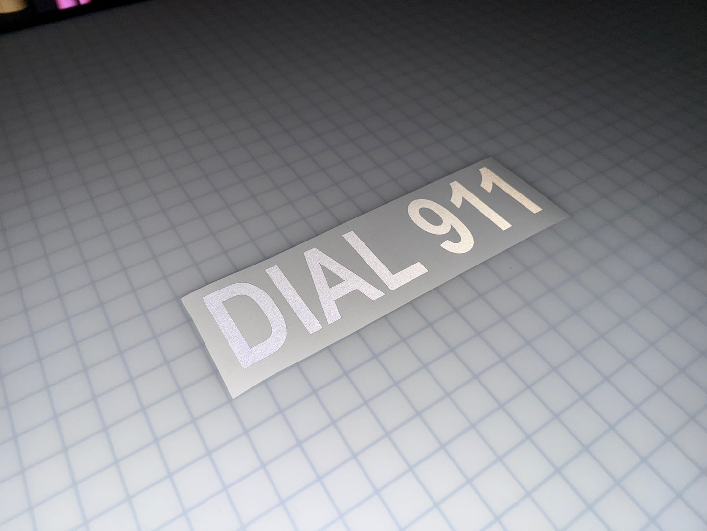 "DIAL 911" 3"x12" Reflective Decal Bold