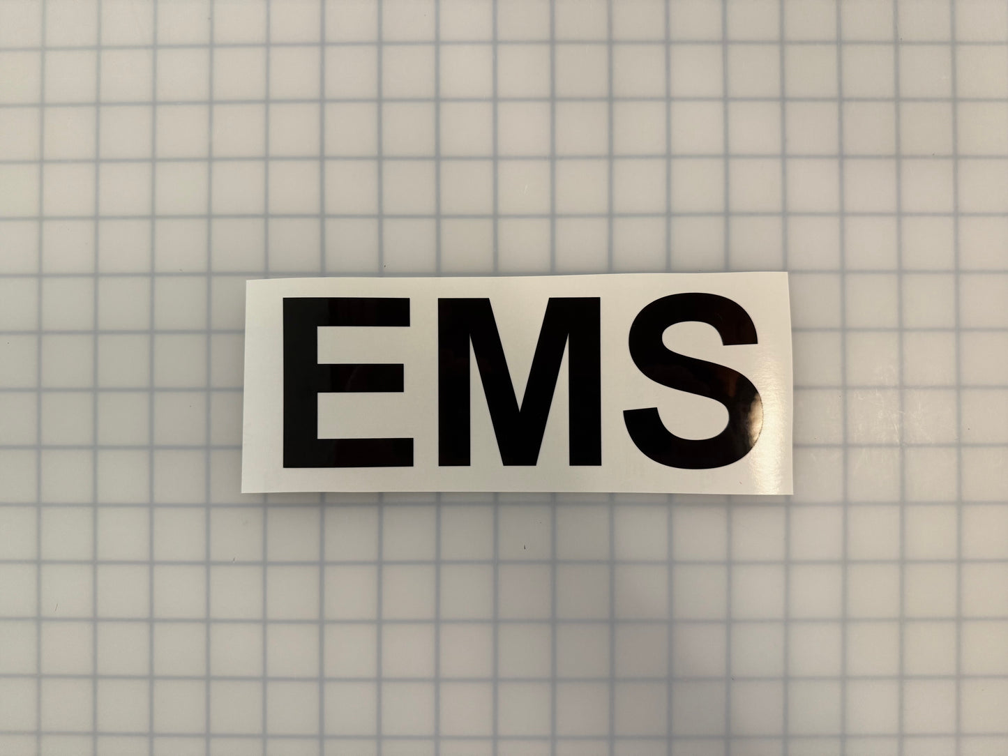 "EMS" 3"x9" Reflective Decal Bold