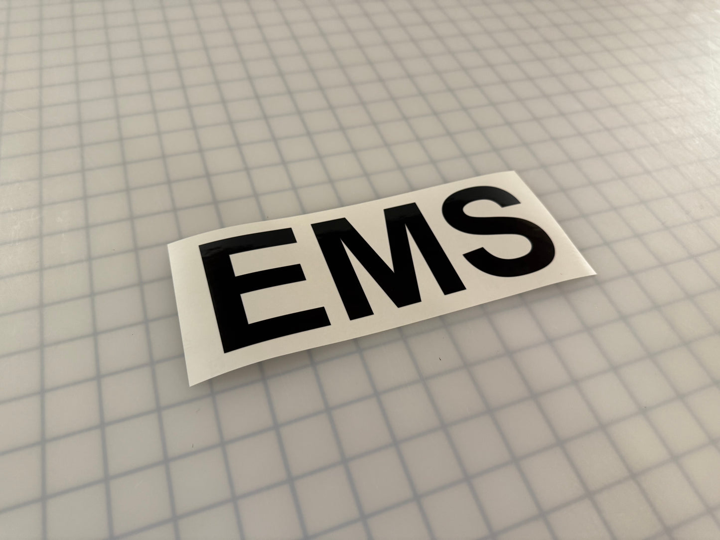"EMS" 3"x9" Reflective Decal Bold